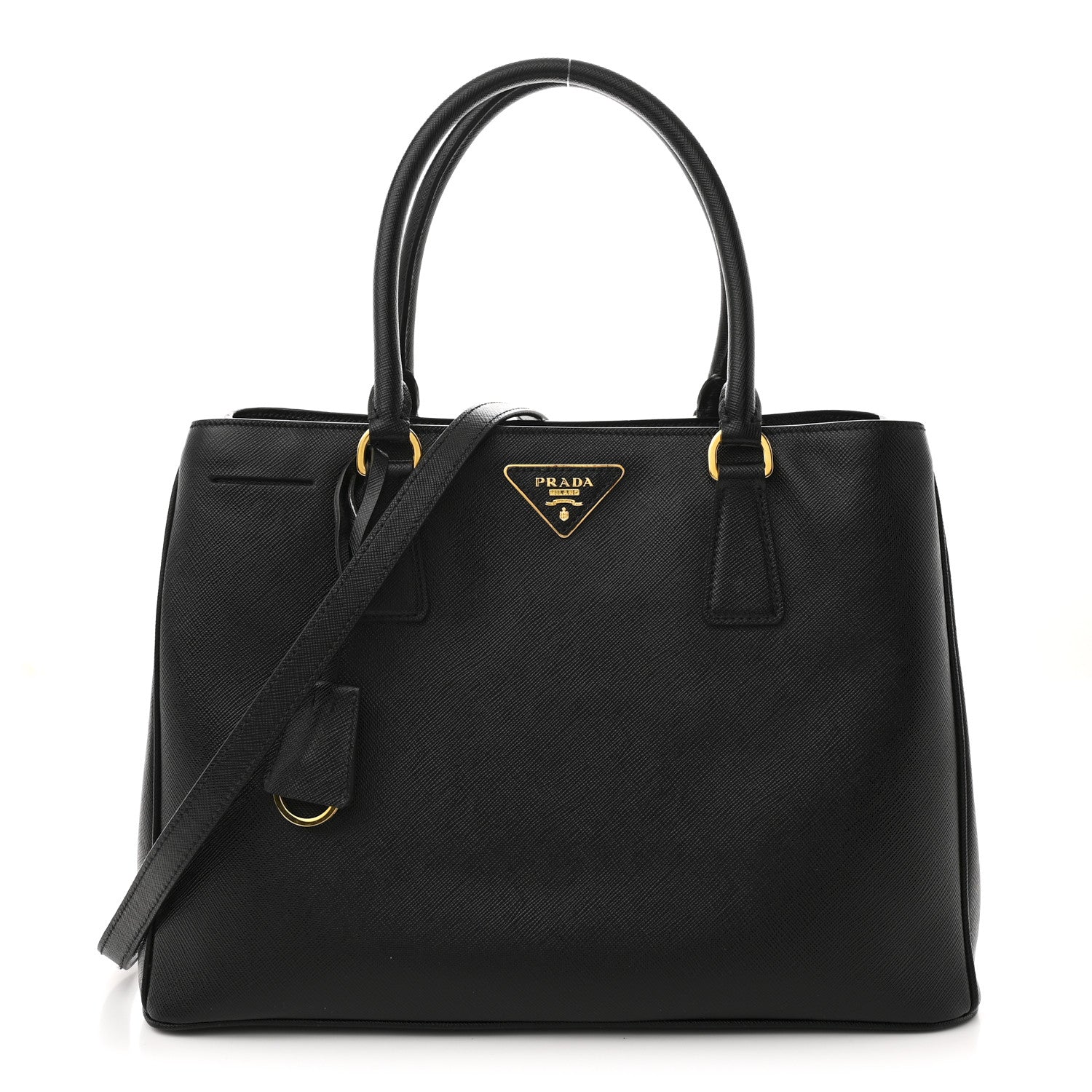 Saffiano Lux Medium Tote Black