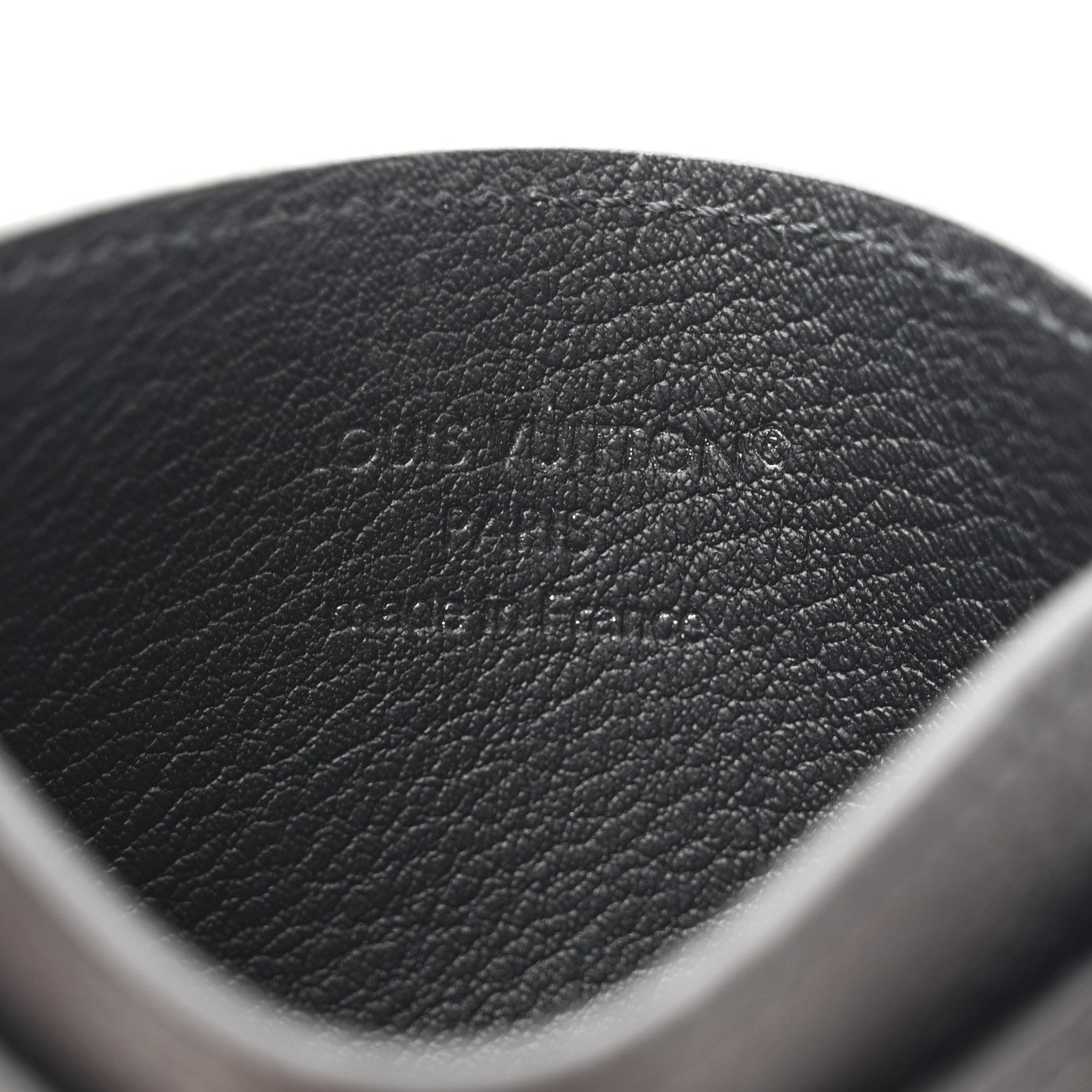 Calfskin Monogram Shadow Double Card Holder Black