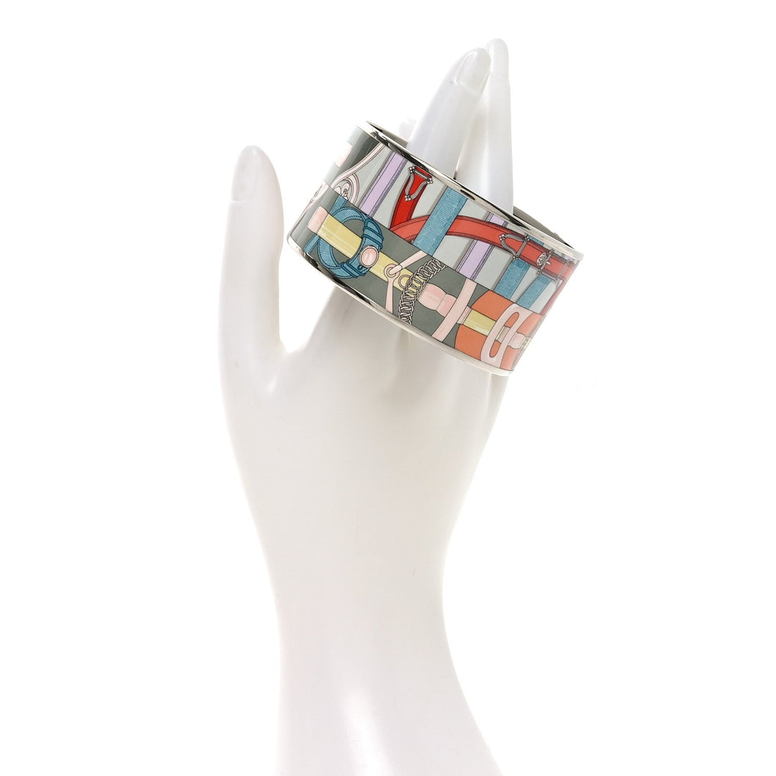 Enamel Printed Extra Wide Bracelet 65 Multicolor
