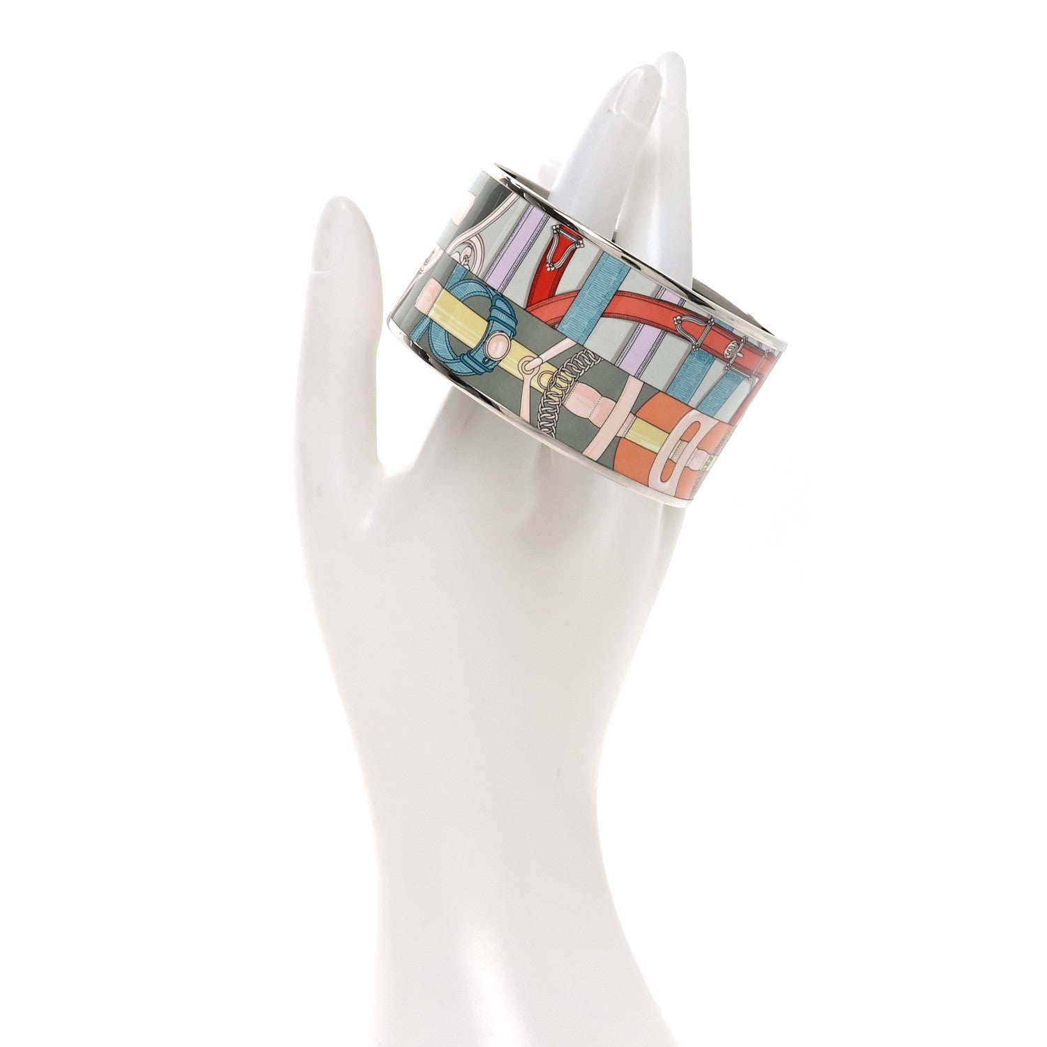 Enamel Printed Extra Wide Bracelet 65 Multicolor