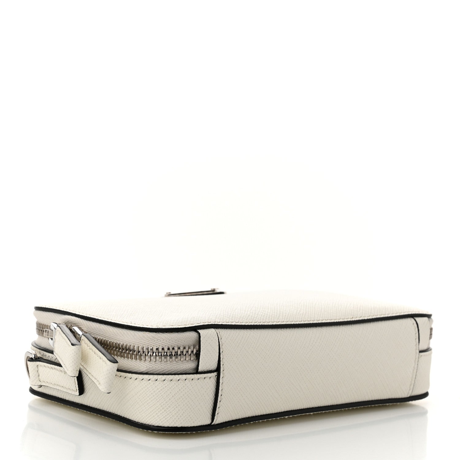 Saffiano Travel Small Brique Crossbody Bag White