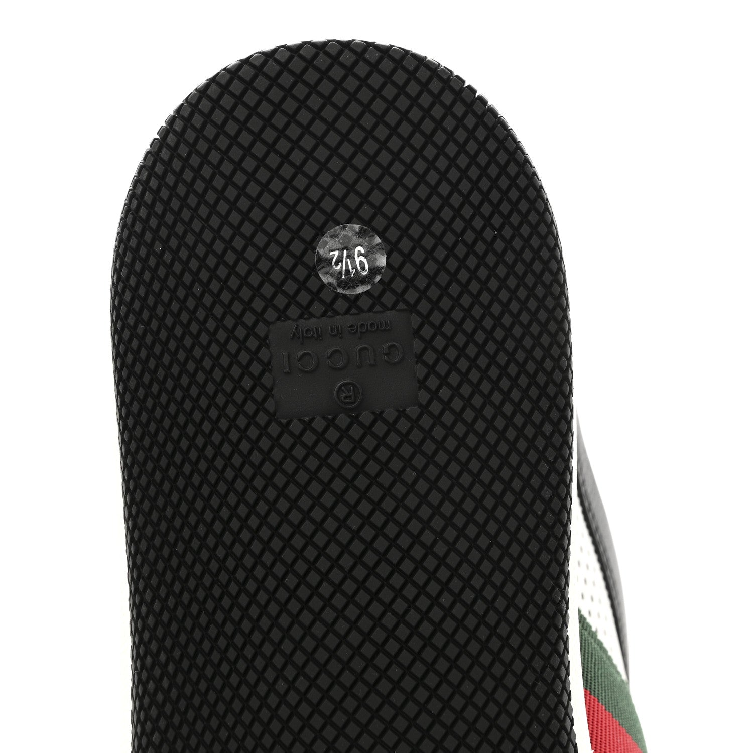 Calfskin Web Mens Screener Sneakers 9.5 Black White