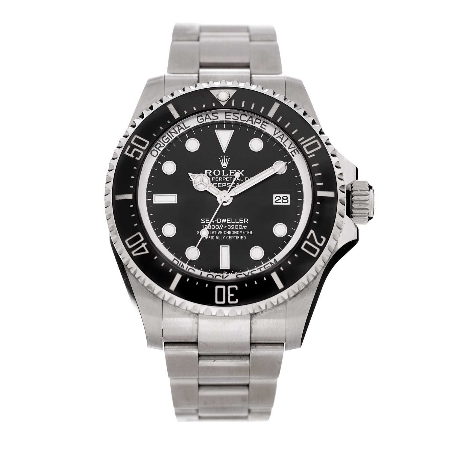 Stainless Steel 44mm Oyster Perpetual Date Sea-Dweller Deepsea Watch Intense Black 136660