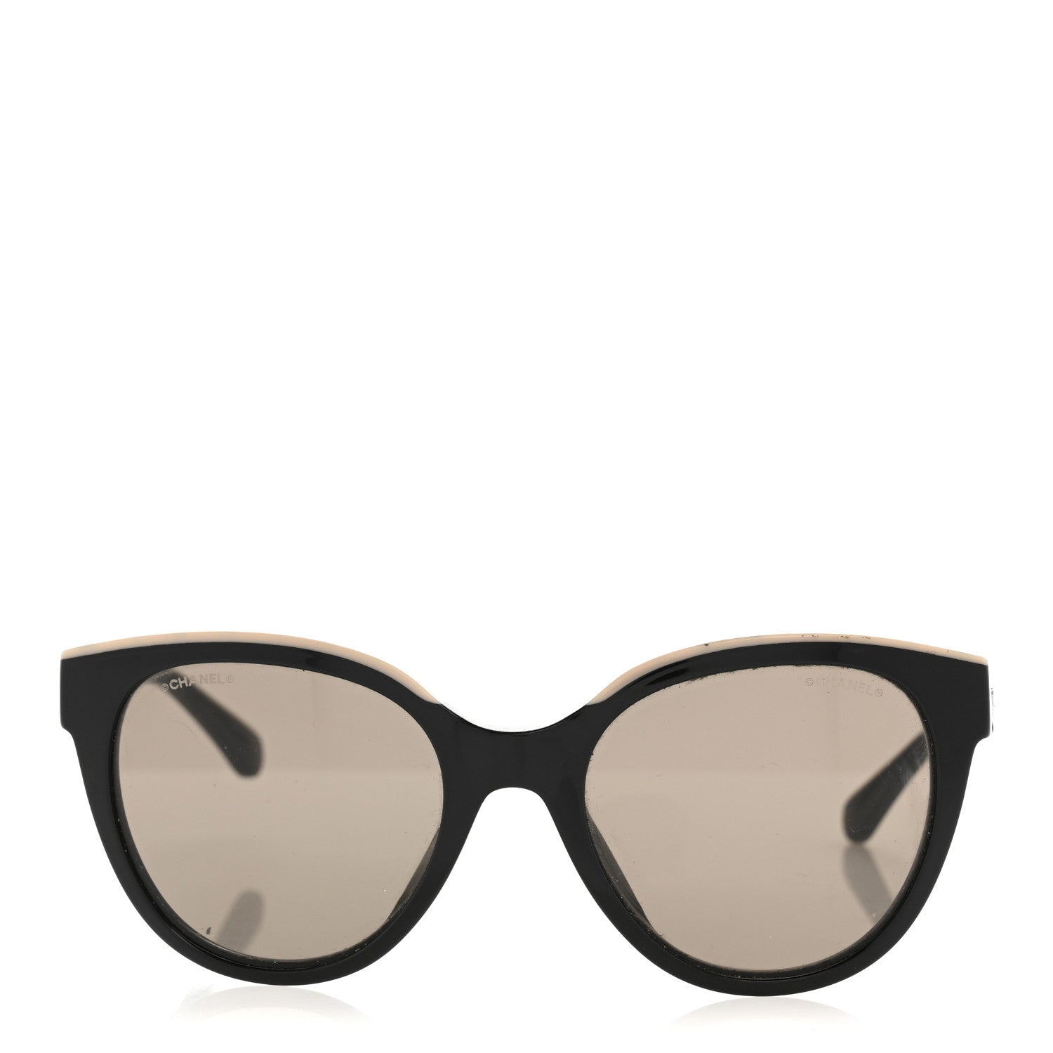 Acetate CC Butterfly Sunglasses 5414-A Black Beige
