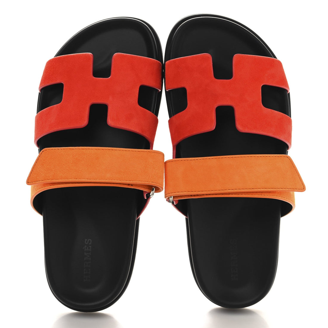 Suede Goatskin Womens Chypre Sandals 37.5 Rouge Ecarlate Sunset