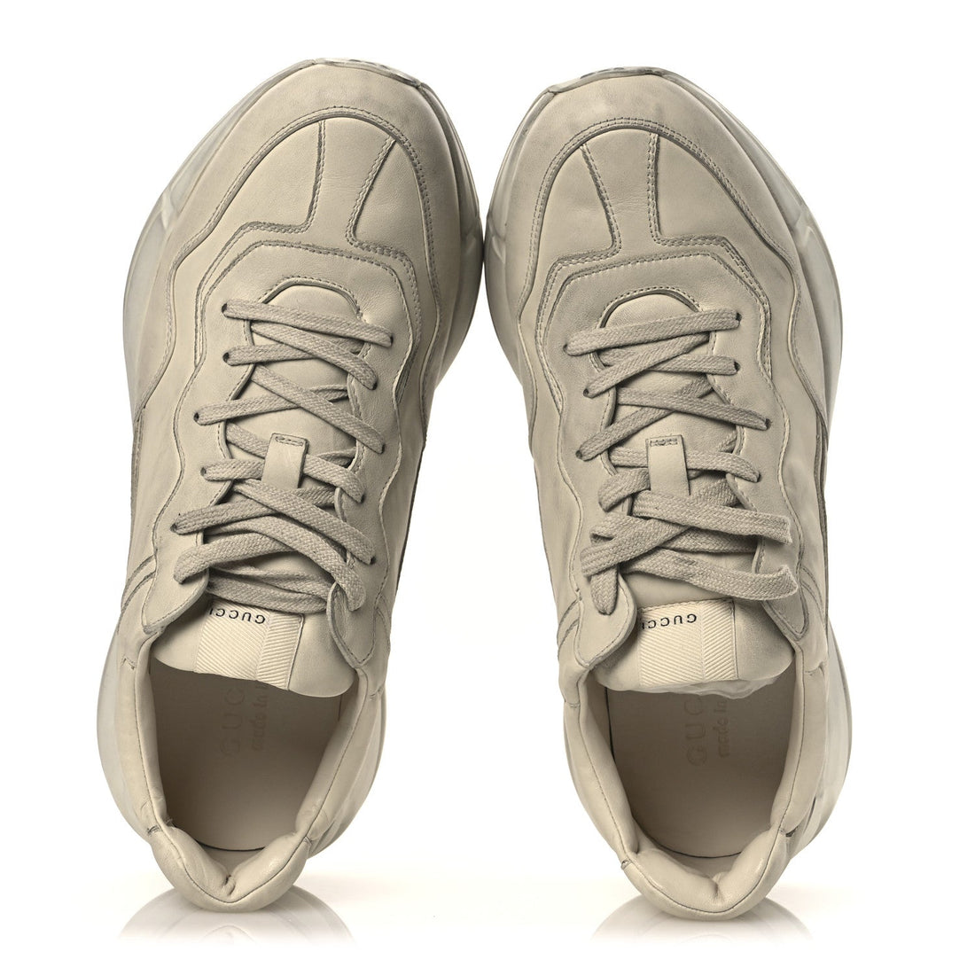 Soft Calfskin Mens Rhyton Sneakers 11.5 Ivory