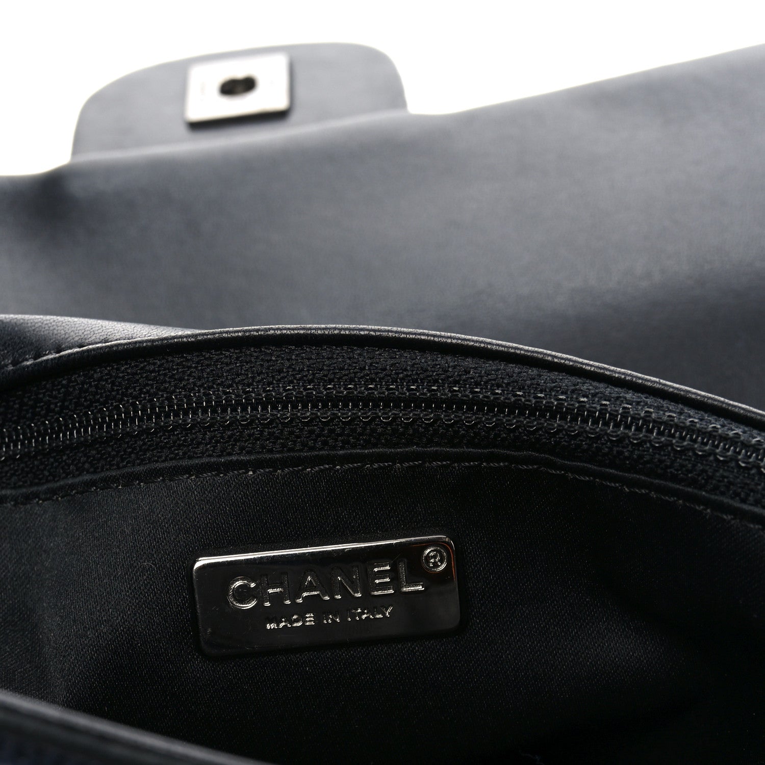 Sequin Quilted Small Single Flap Black Silver