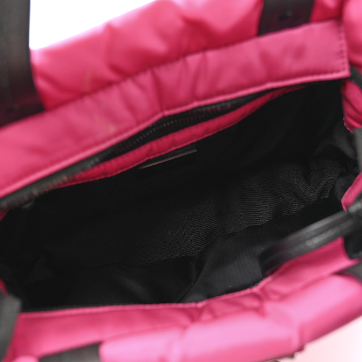 Tessuto Nylon Soft Padded Shopping Tote Fuxia