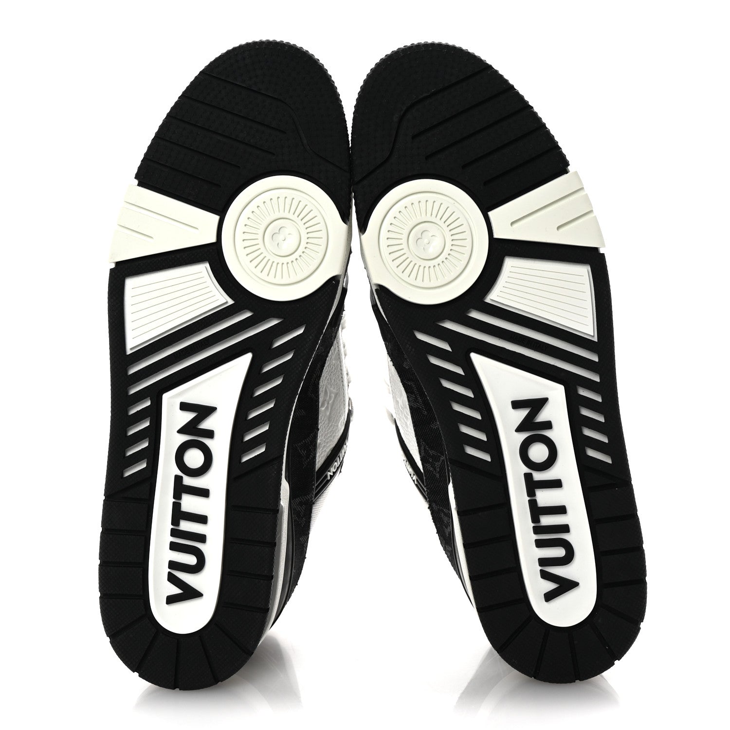 Calfskin Monogram Denim Mens LV Trainer Sneakers 11 Black