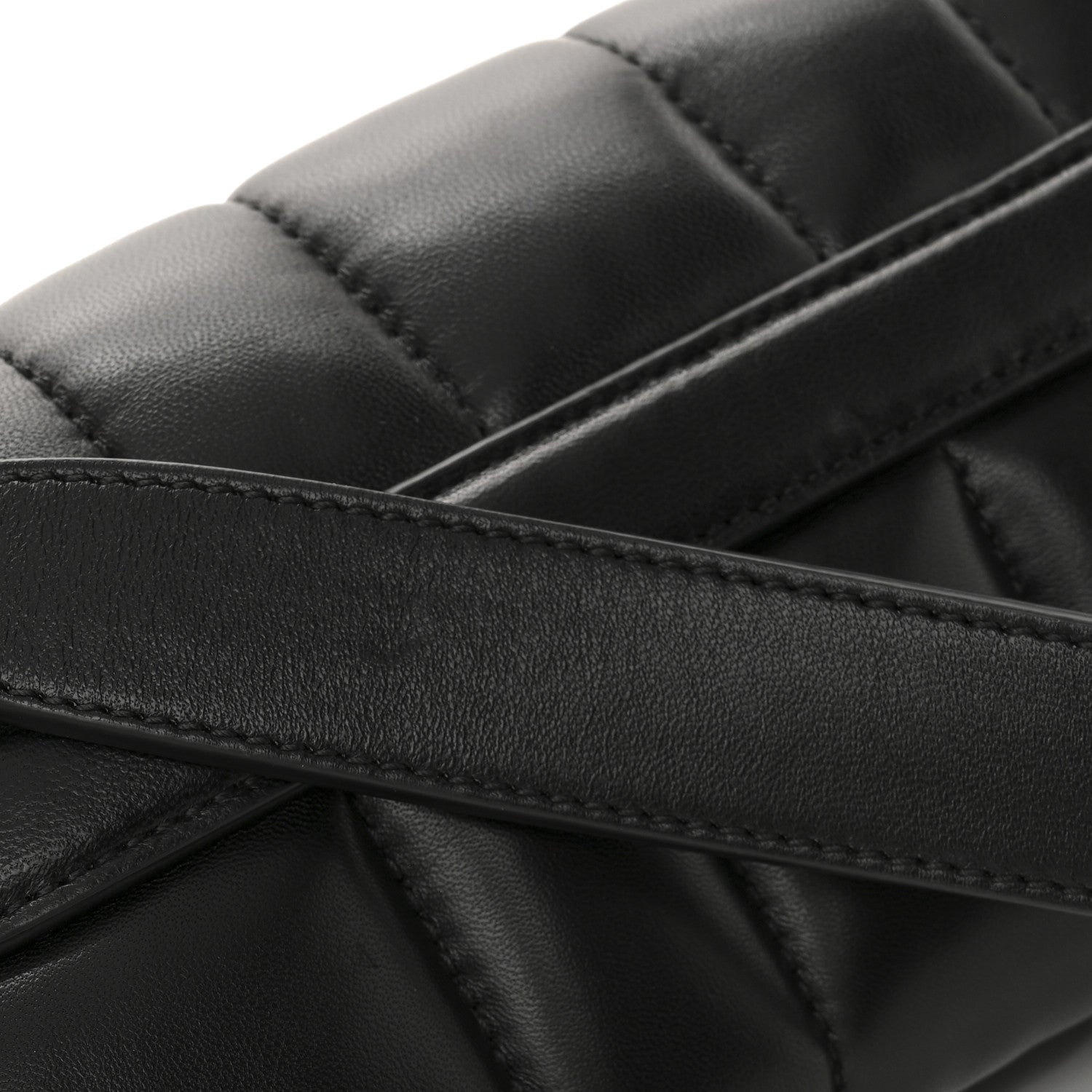 Nappa Vertical Matelasse Small Maxi Horsebit Chain Shoulder Bag Black