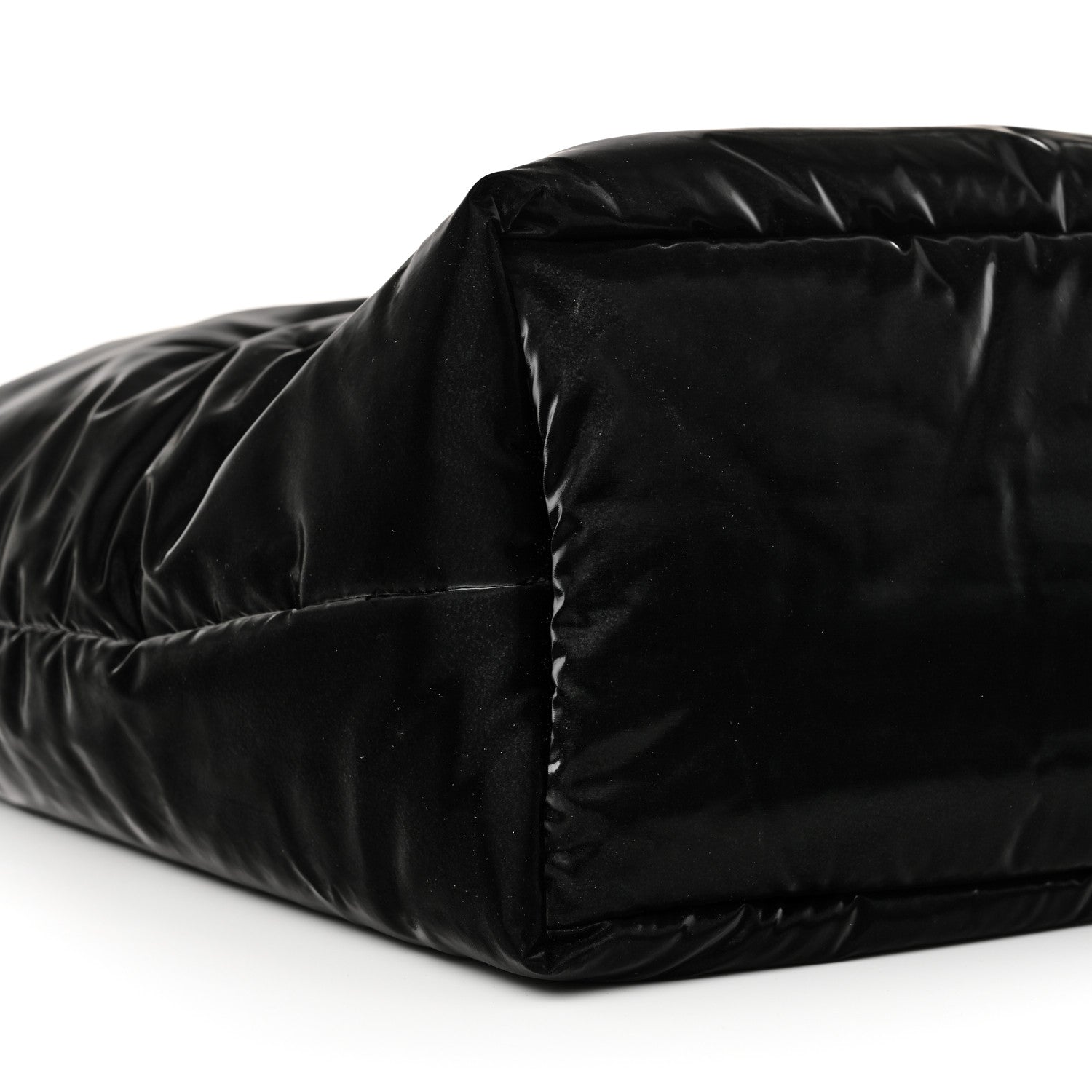 Silktech Canvas Wide Puffer Tote Black