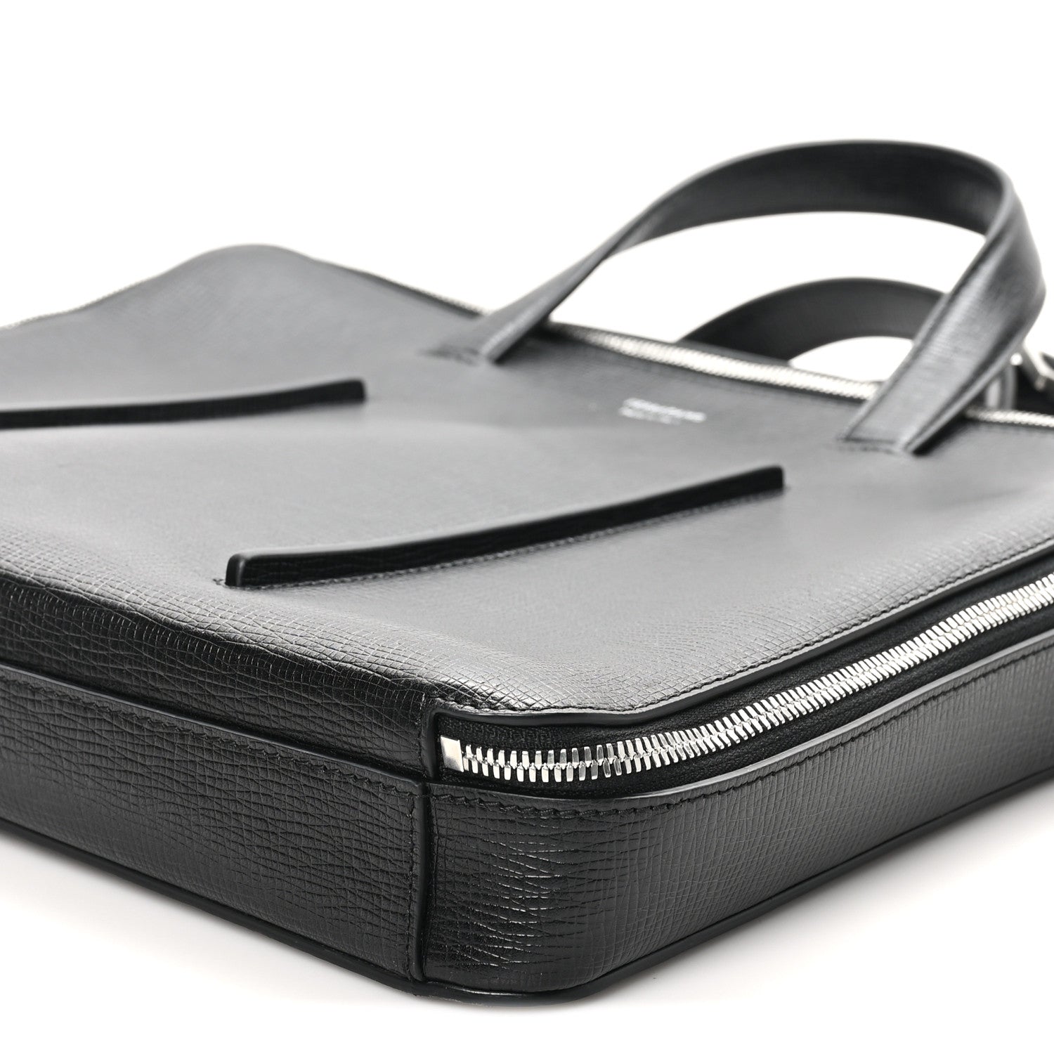 Hammered Calfskin New Revival Briefcase Black