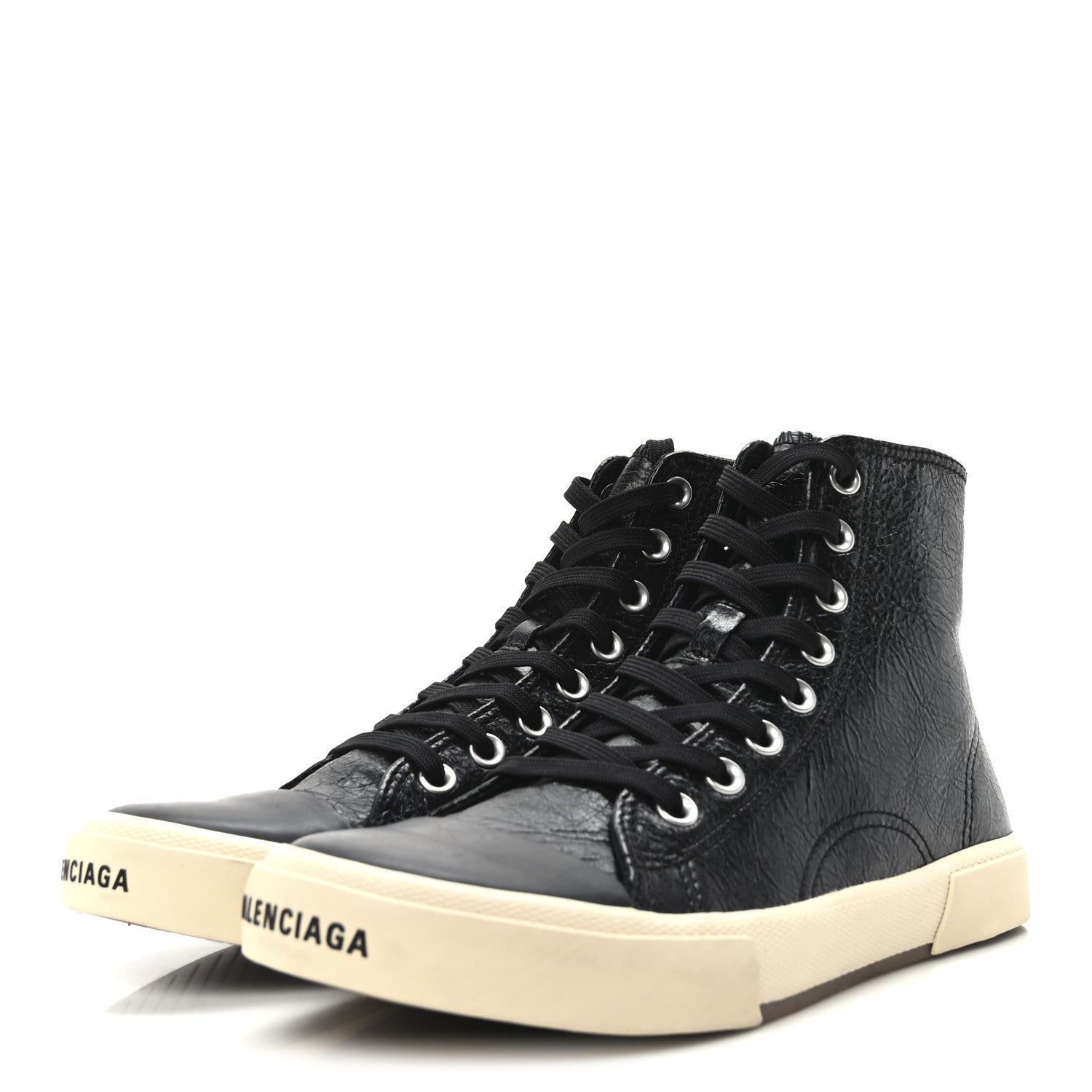 Agneau Arena Mens Paris High Top Sneakers 40 Black