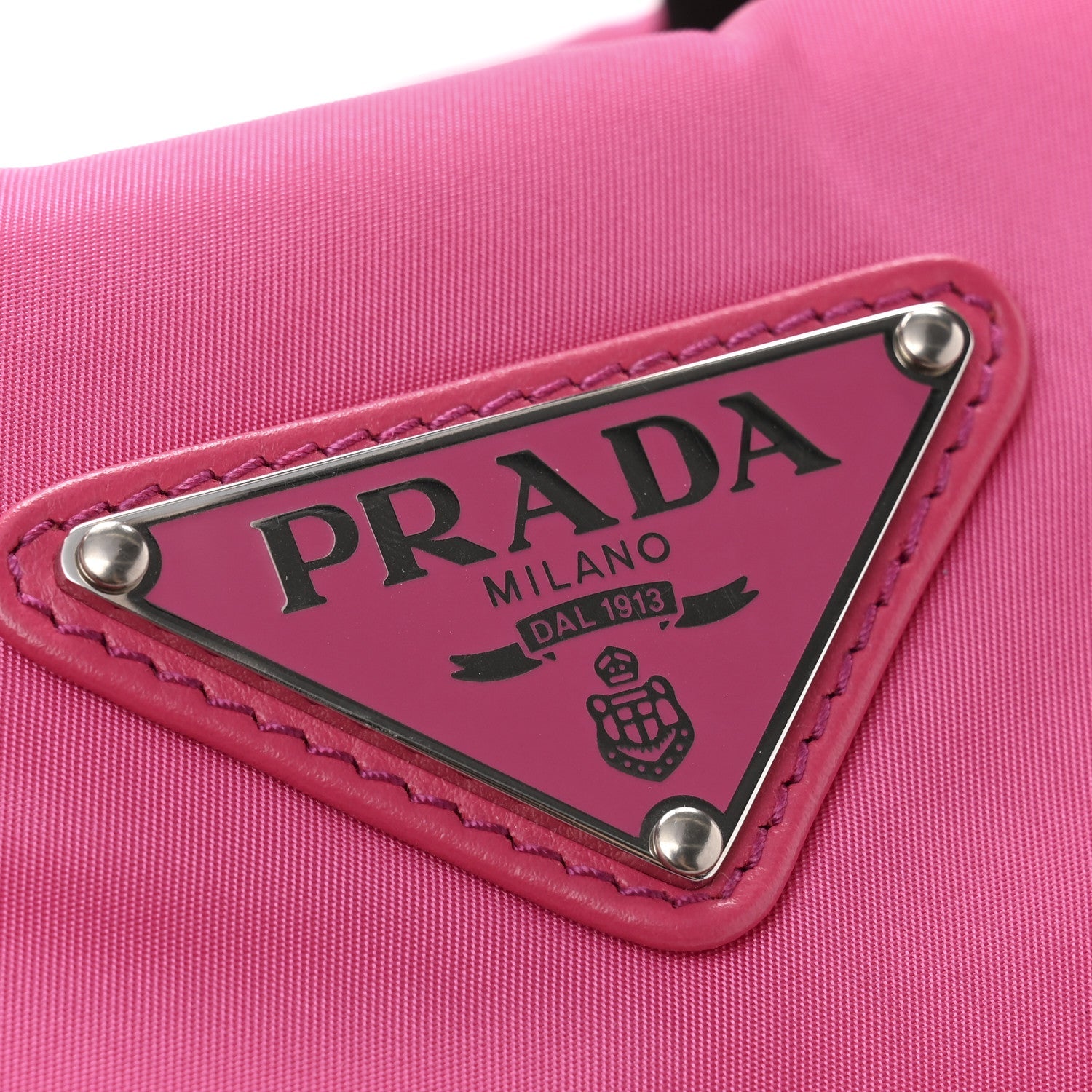 Tessuto Nylon Soft Padded Shopping Tote Fuxia