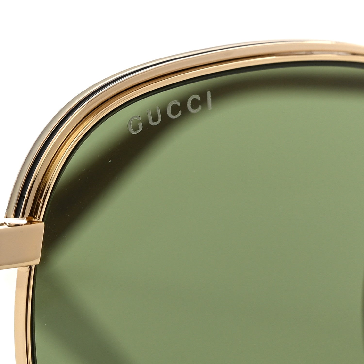 Metal Square Frame Sunglasses GG0110SA Gold Grey