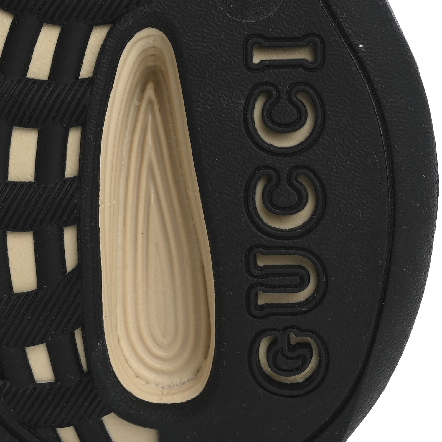 Ultralight Plume Calfskin Monogram Printed Mens Gucci Run Sneakers 9.5 Beige Blue