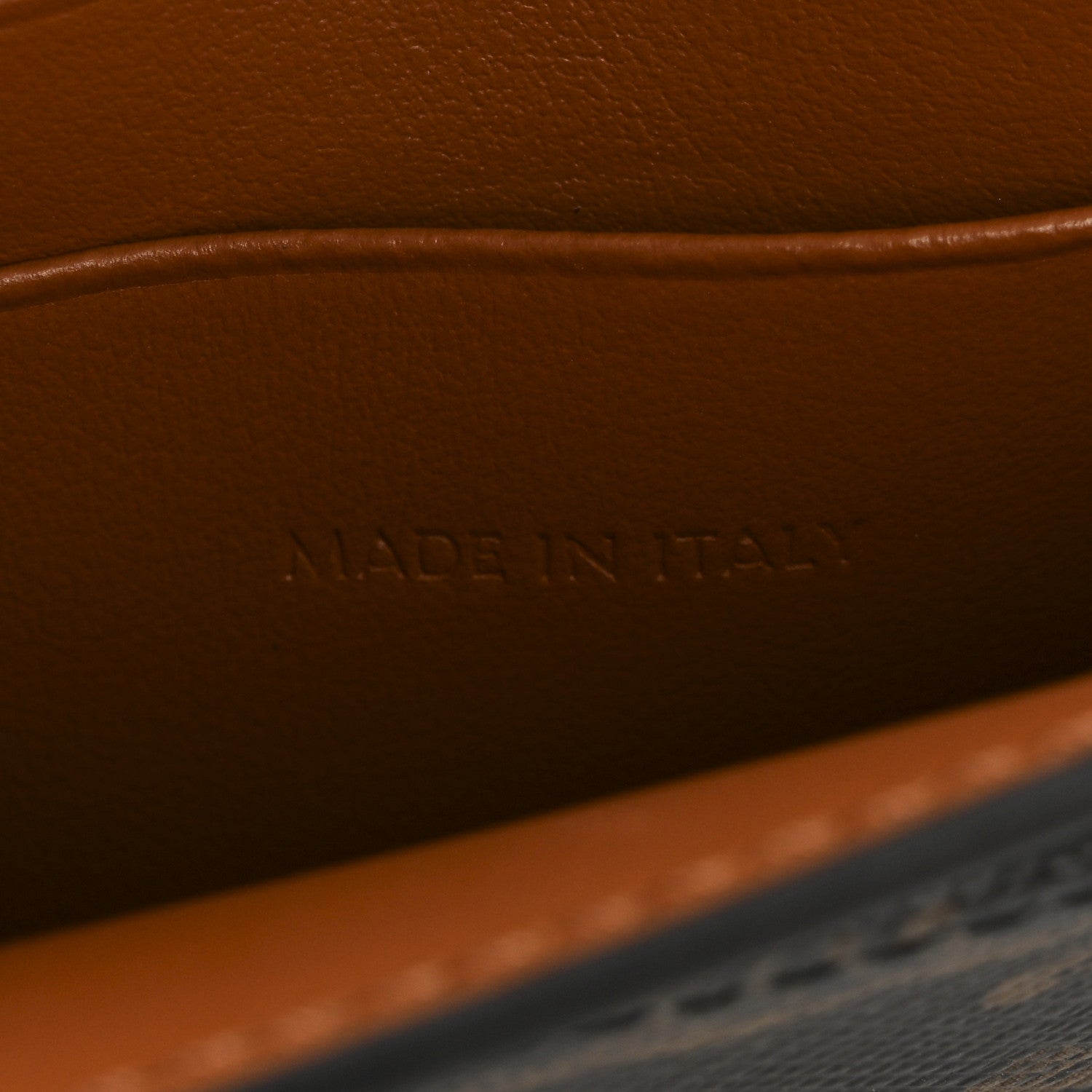 Triomphe Canvas Calfskin Flap Card Holder Tan