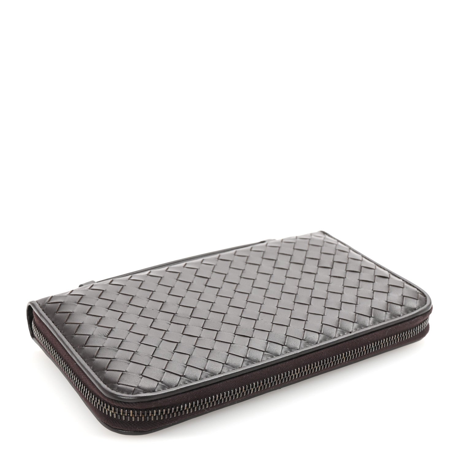 Nappa Intrecciato Travel Organizer Wallet Ebano