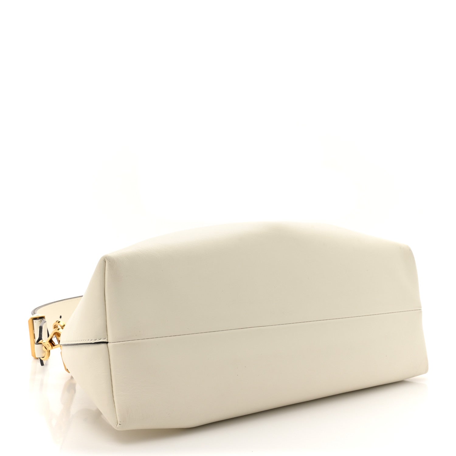 Soft Shiny Calfskin Bon Bon East West Bucket Bag Latte