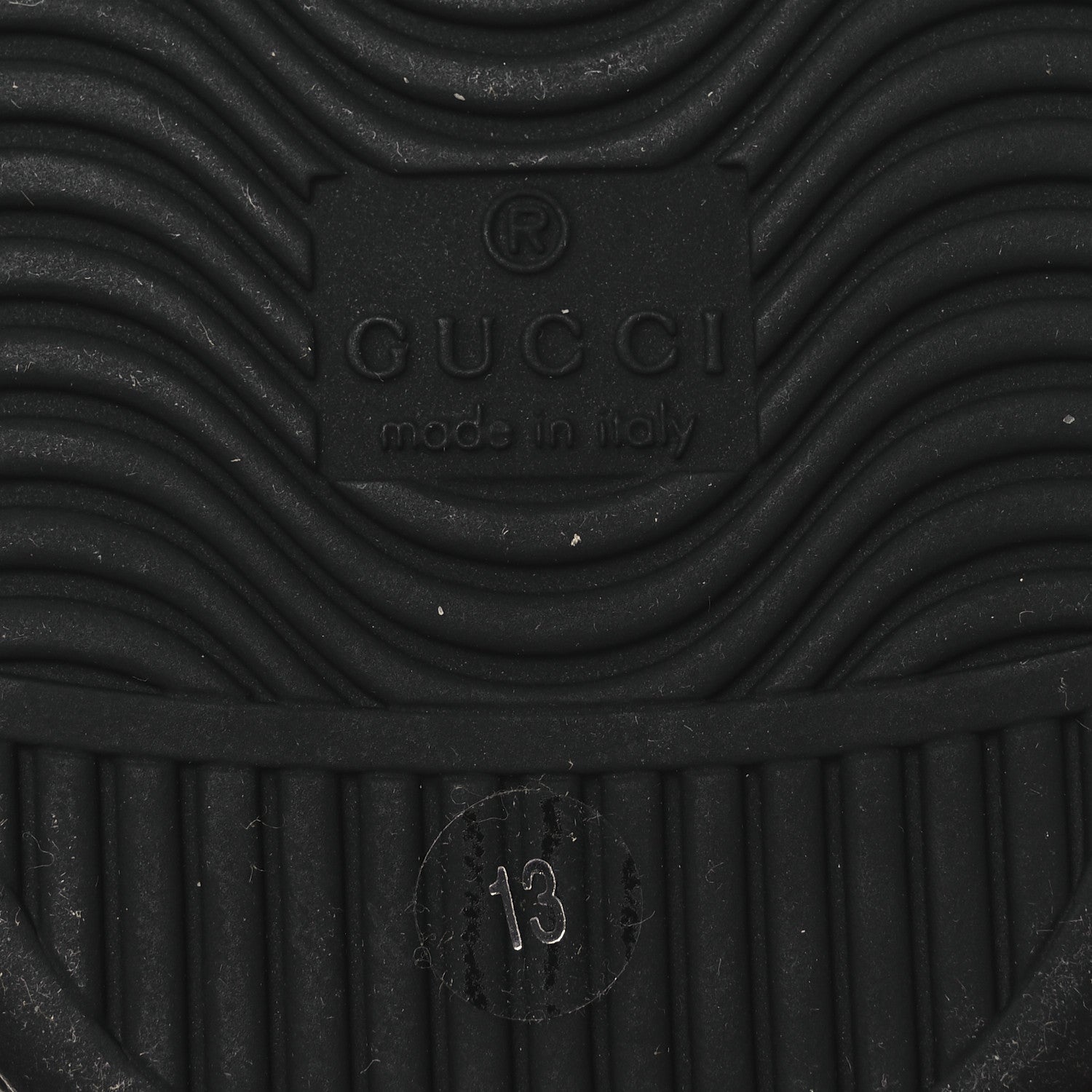 Calfskin GG Tennis Embossed Mens Ace Sneakers 13 Black