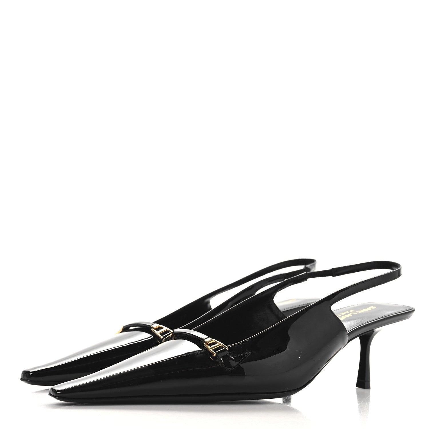Patent Bade Slingback Pumps 39 Black