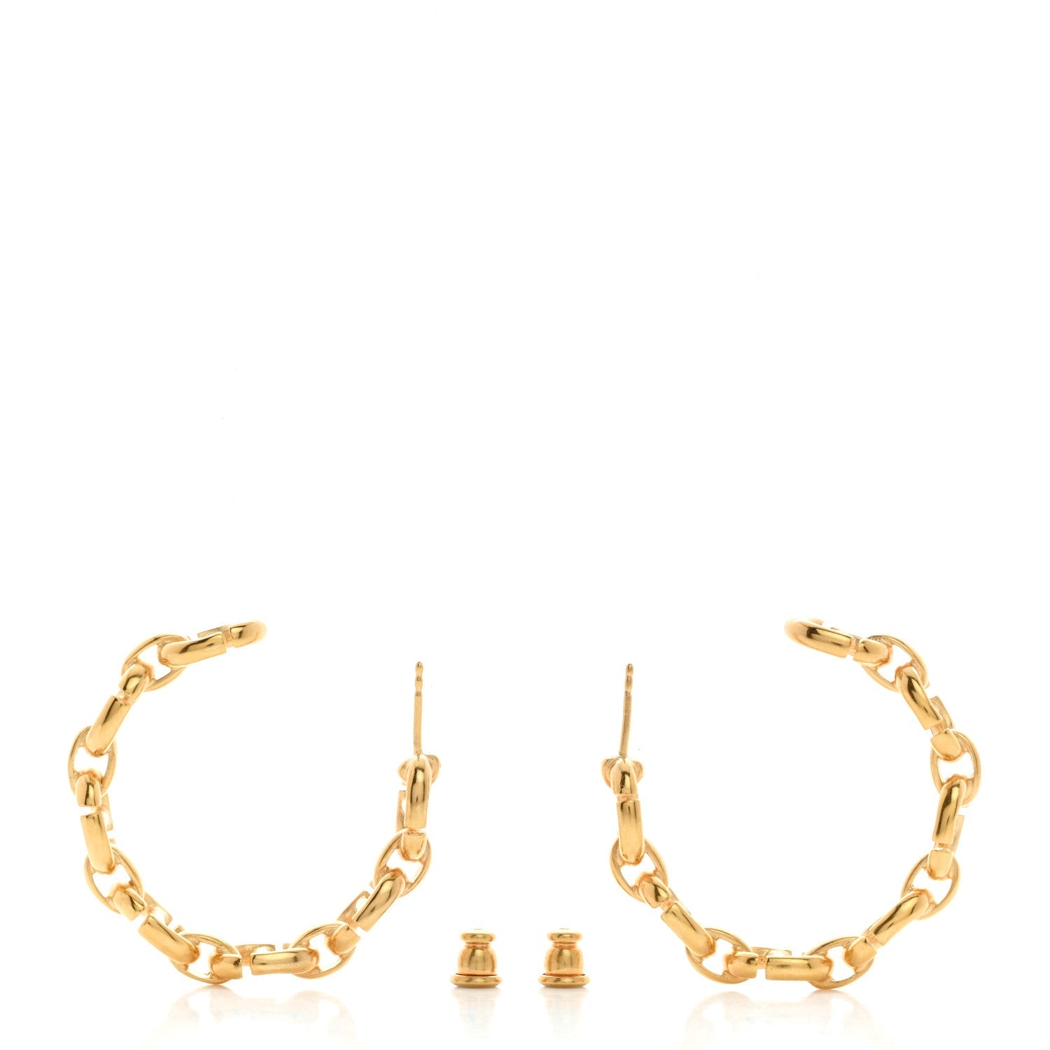 Metal Hoop Earrings Aged Gold
