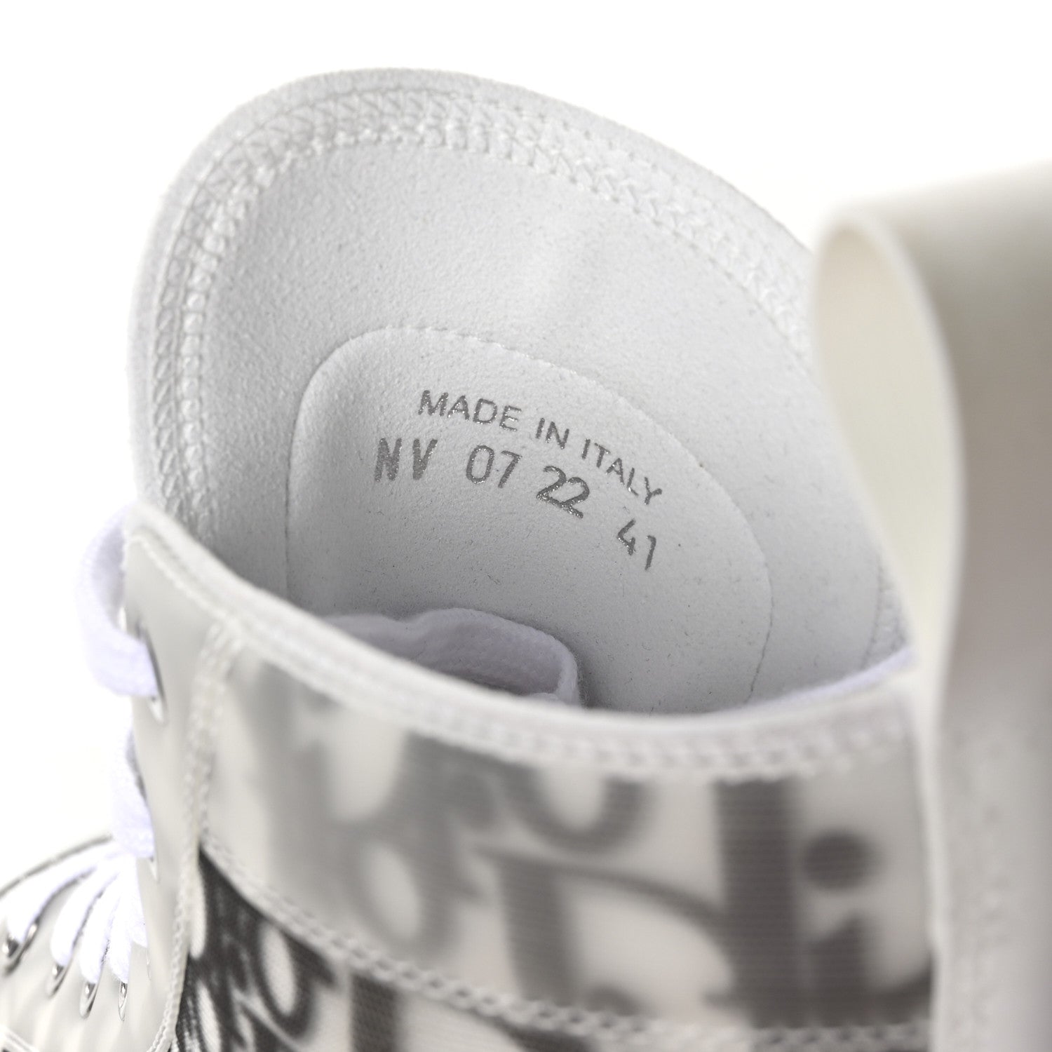 Technical Canvas Oblique B23 High Top Sneakers 41 White Black