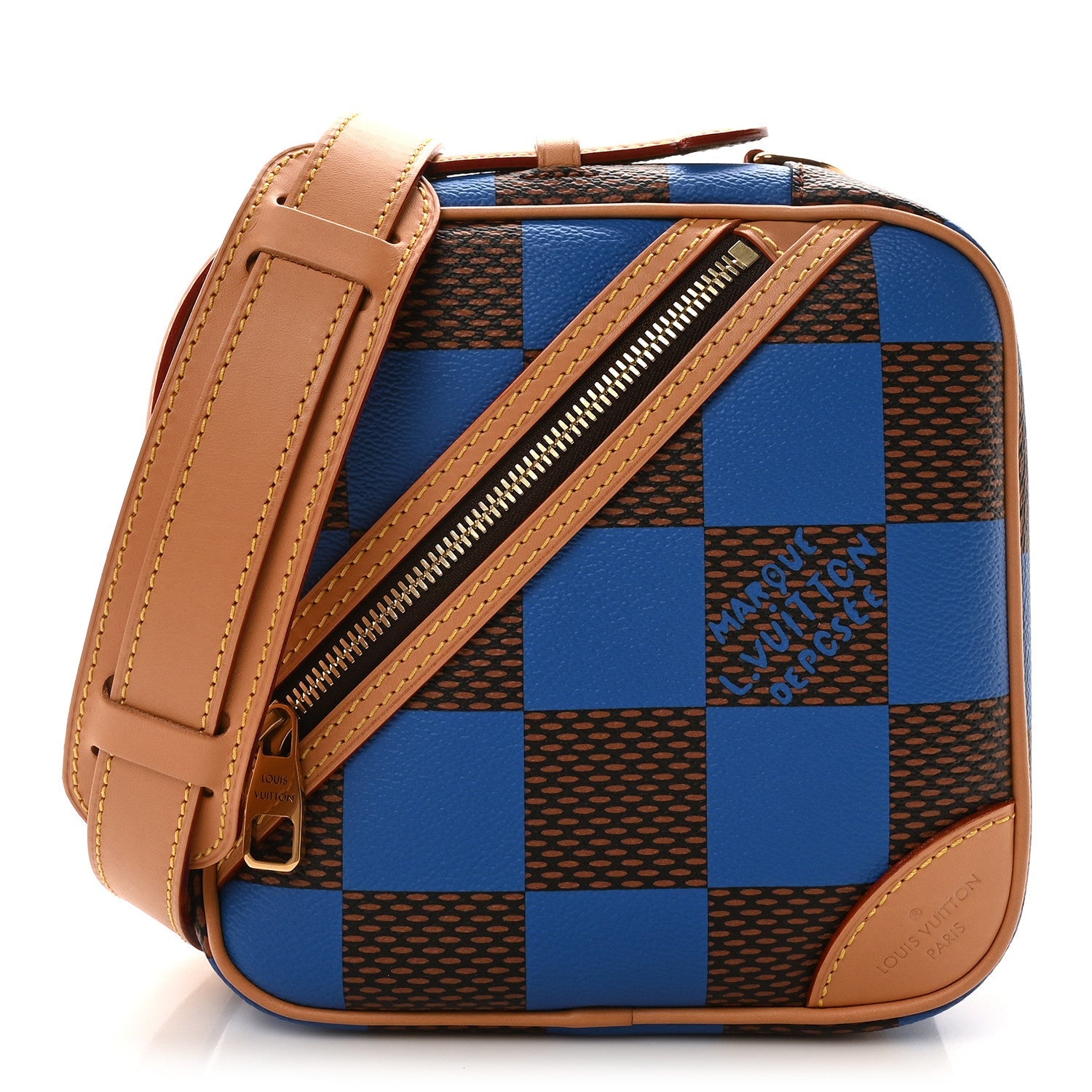 Damier Pop Chess Messenger Blue