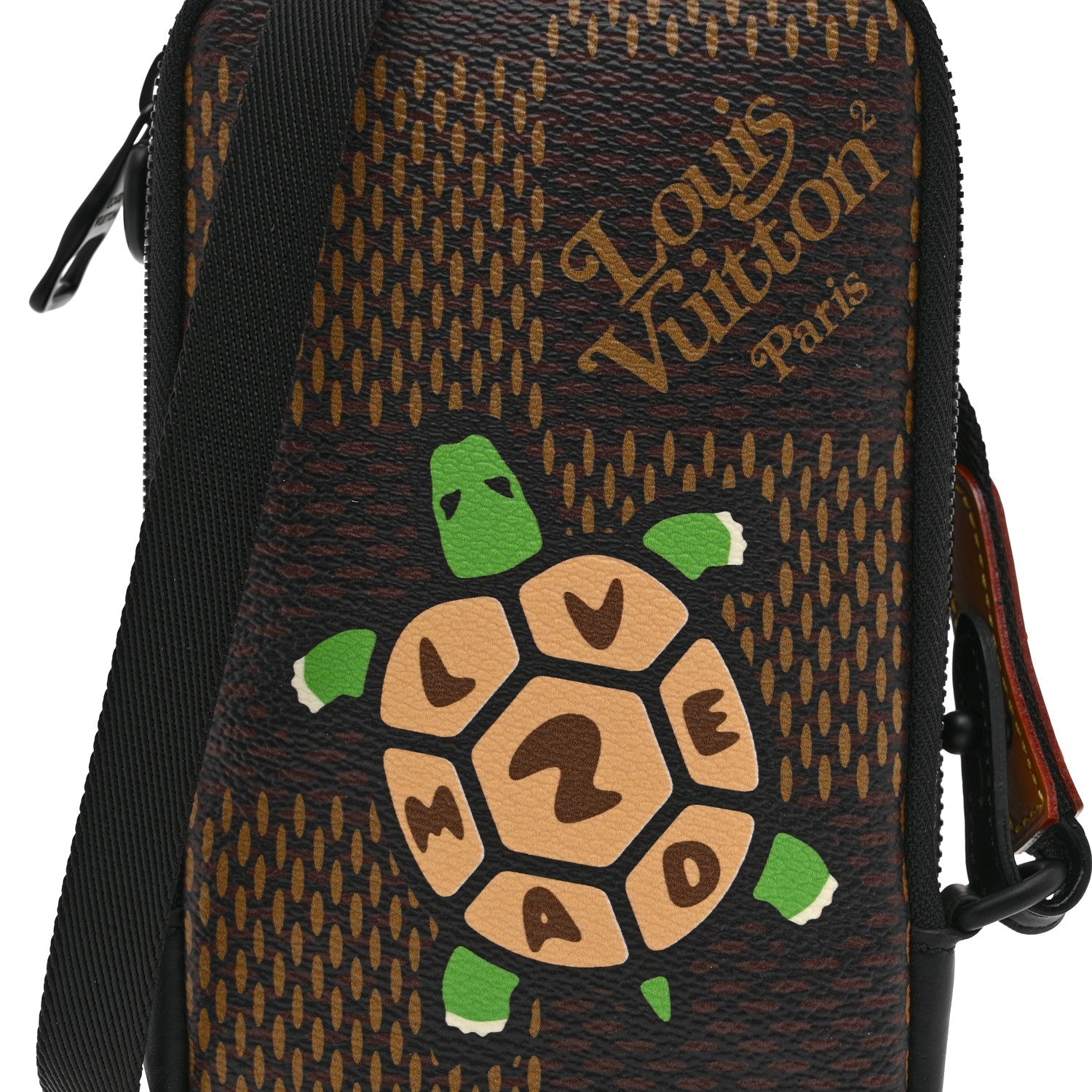 X NIGO Giant Damier Ebene Tortoise Double Phone Pouch