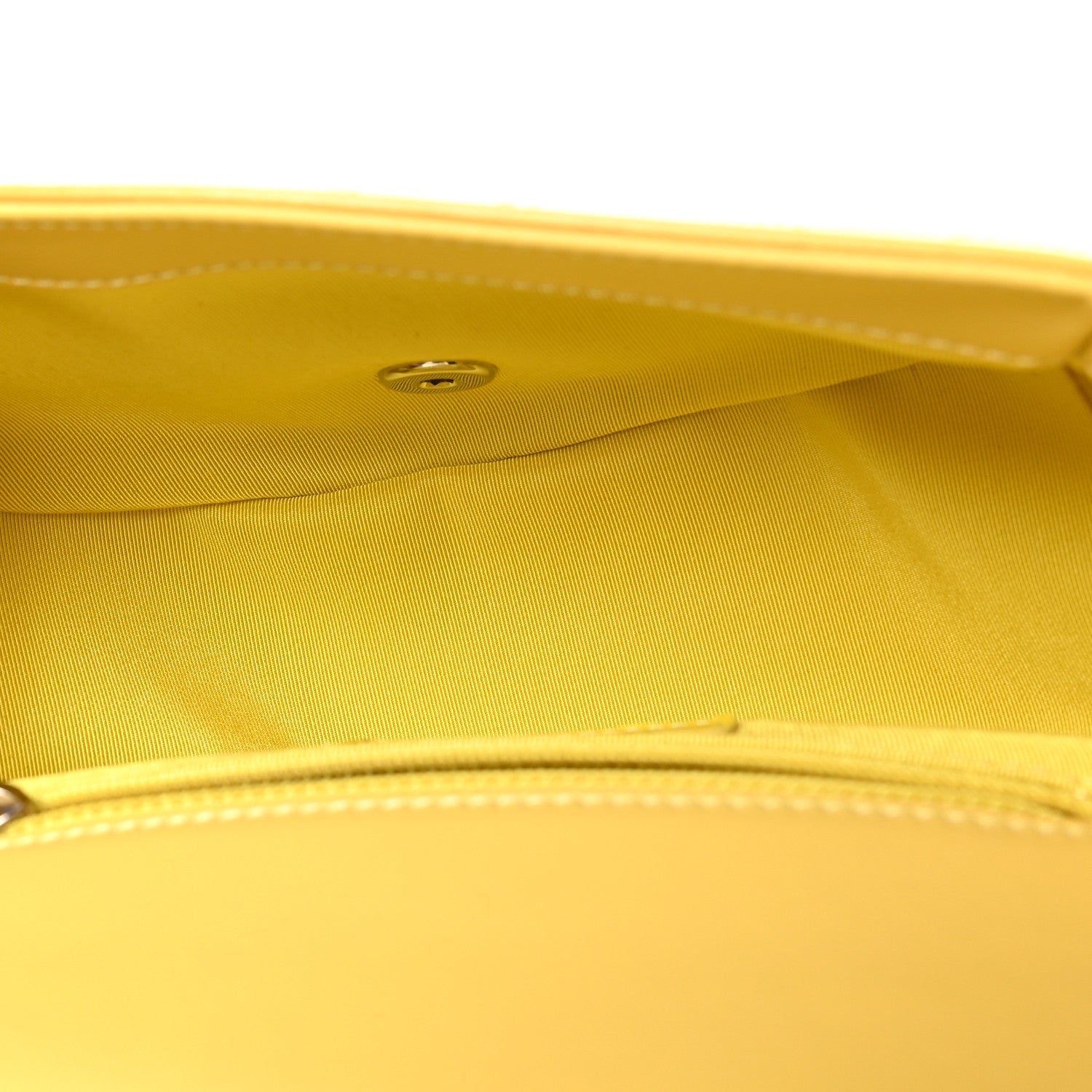 Calfskin Stitched Small Ring My Bag Flap Crossbody Yellow