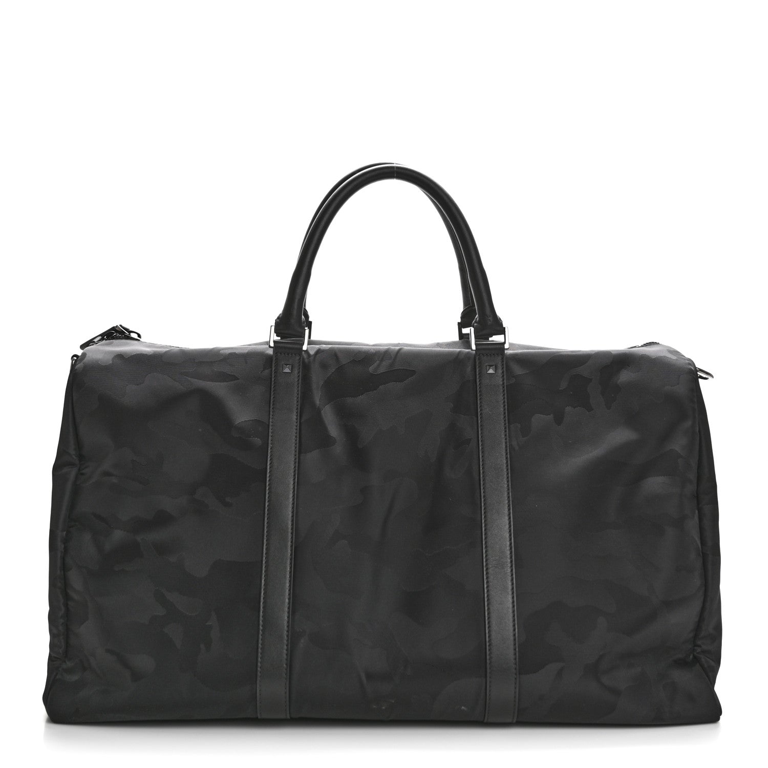 Nylon Camouflage Travel Duffle Black