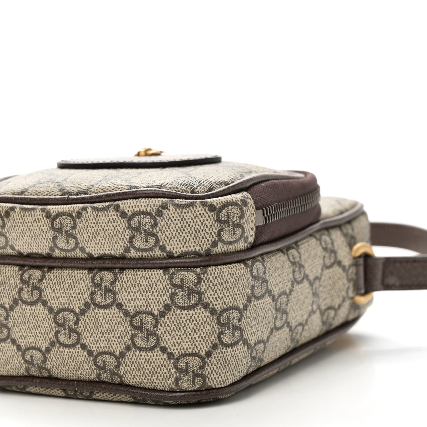 GG Supreme Monogram Mini Neo Vintage Double Zip Messenger Bag Beige New Acero Crop