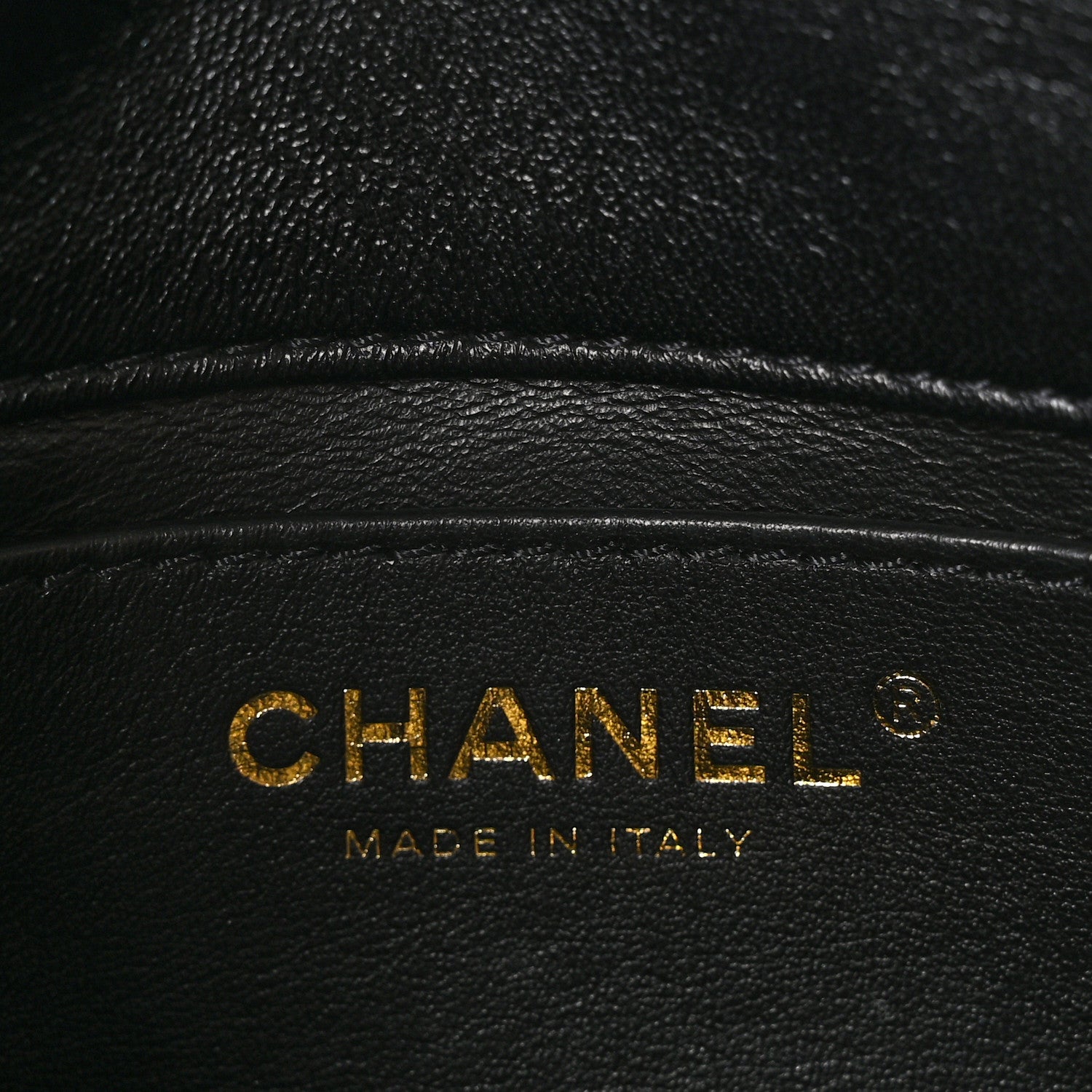 Lambskin Quilted Mini Chain Rows Flap Black