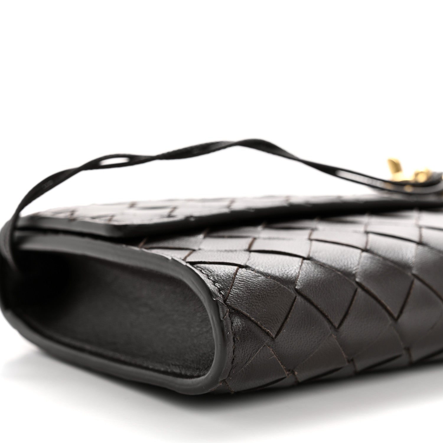 Nappa Intrecciato Long Andiamo Top Handle Clutch Fondant