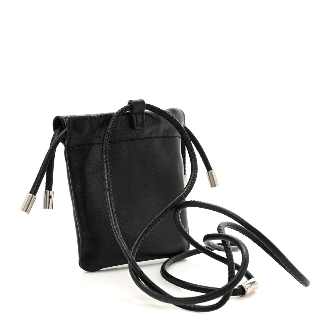 Lambskin AirPods Crossbody Pouch Black