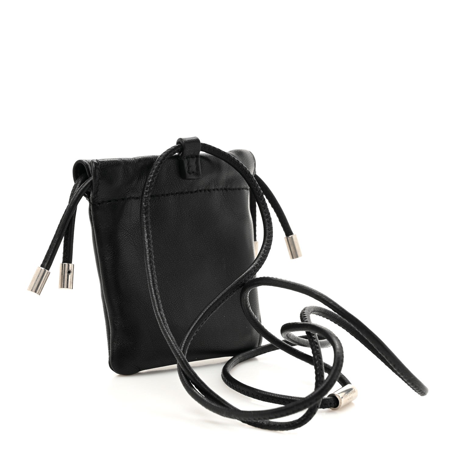 Lambskin AirPods Crossbody Pouch Black
