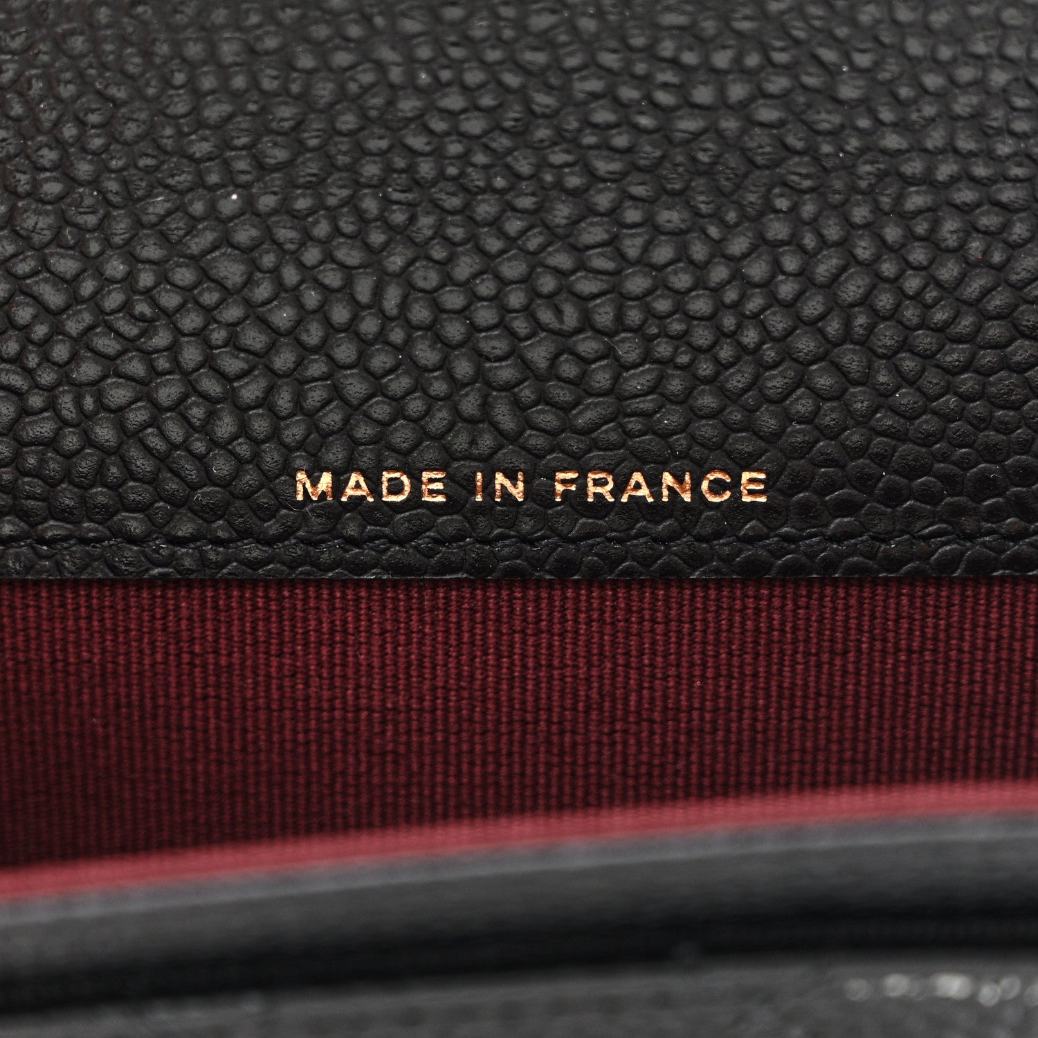 Caviar Quilted Flap Card Holder Wallet Black