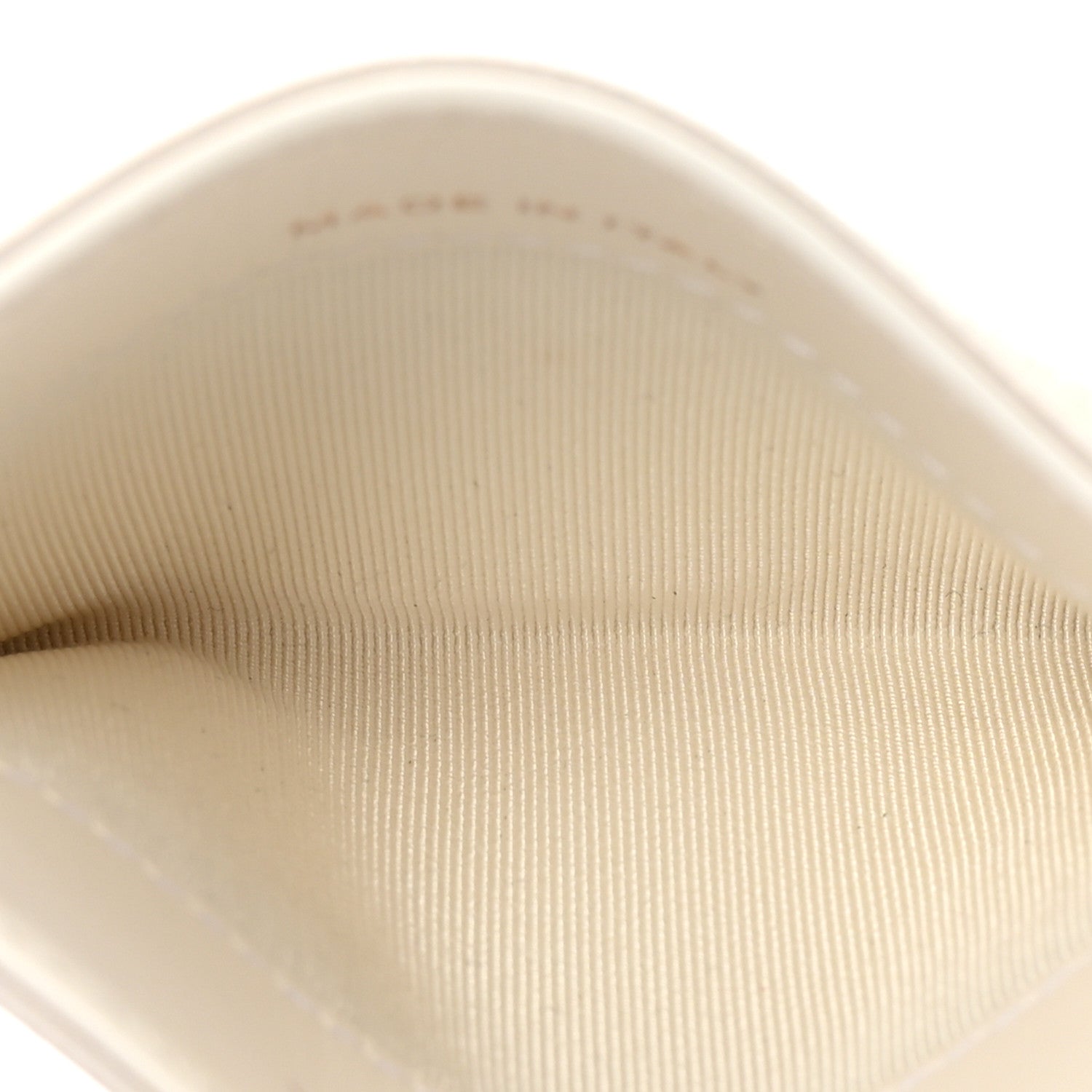 Caviar Quilted Card Holder White