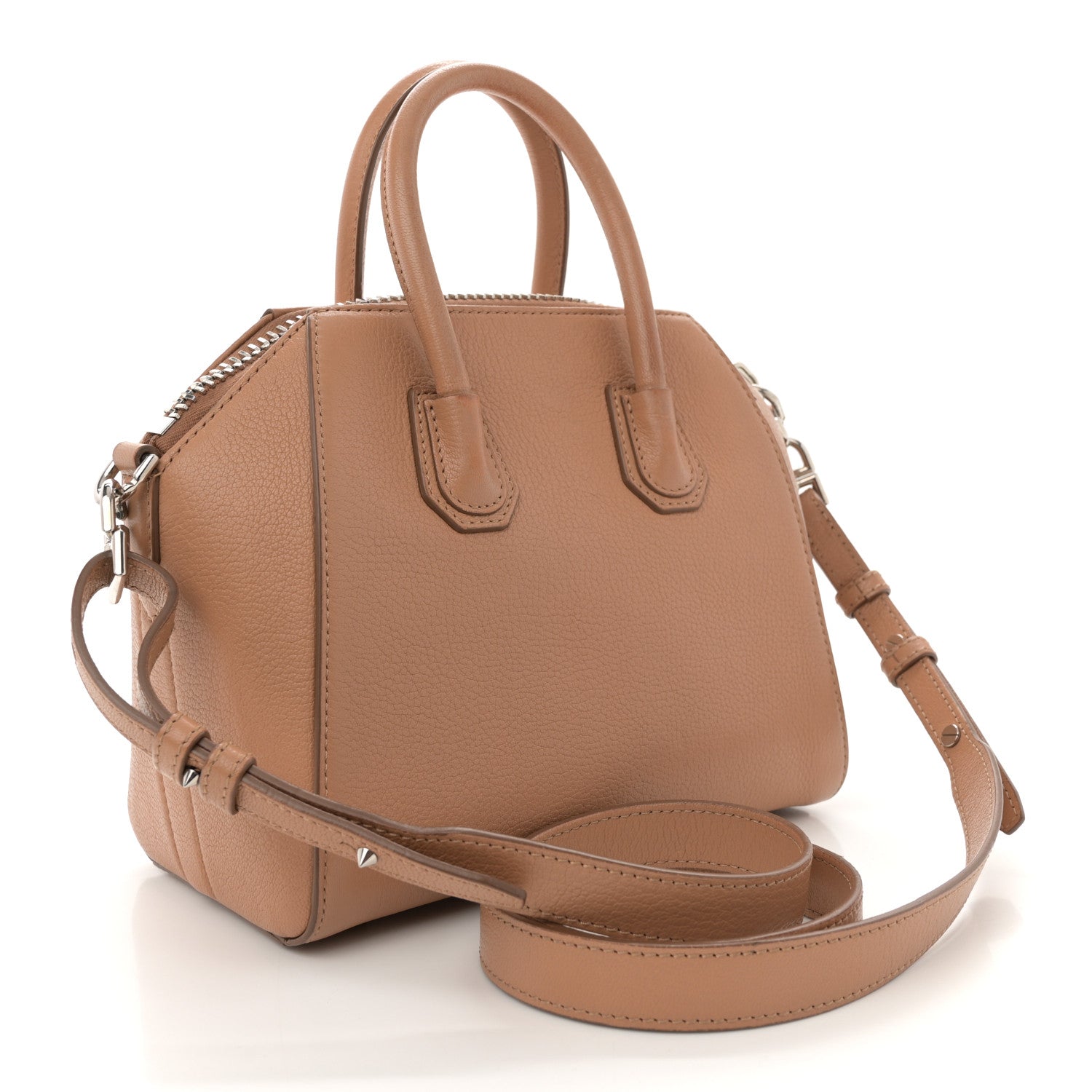 Sugar Goatskin Mini Antigona Medium Beige