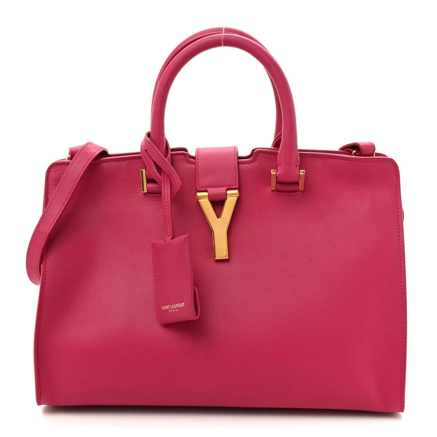 Calfskin Small Classic Y Cabas Fuchsia