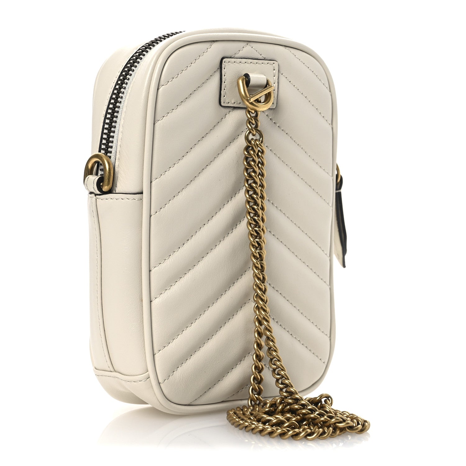 Calfskin Matelasse GG Marmont Mini Bag Coin Purse Mystic White Perfect Pink