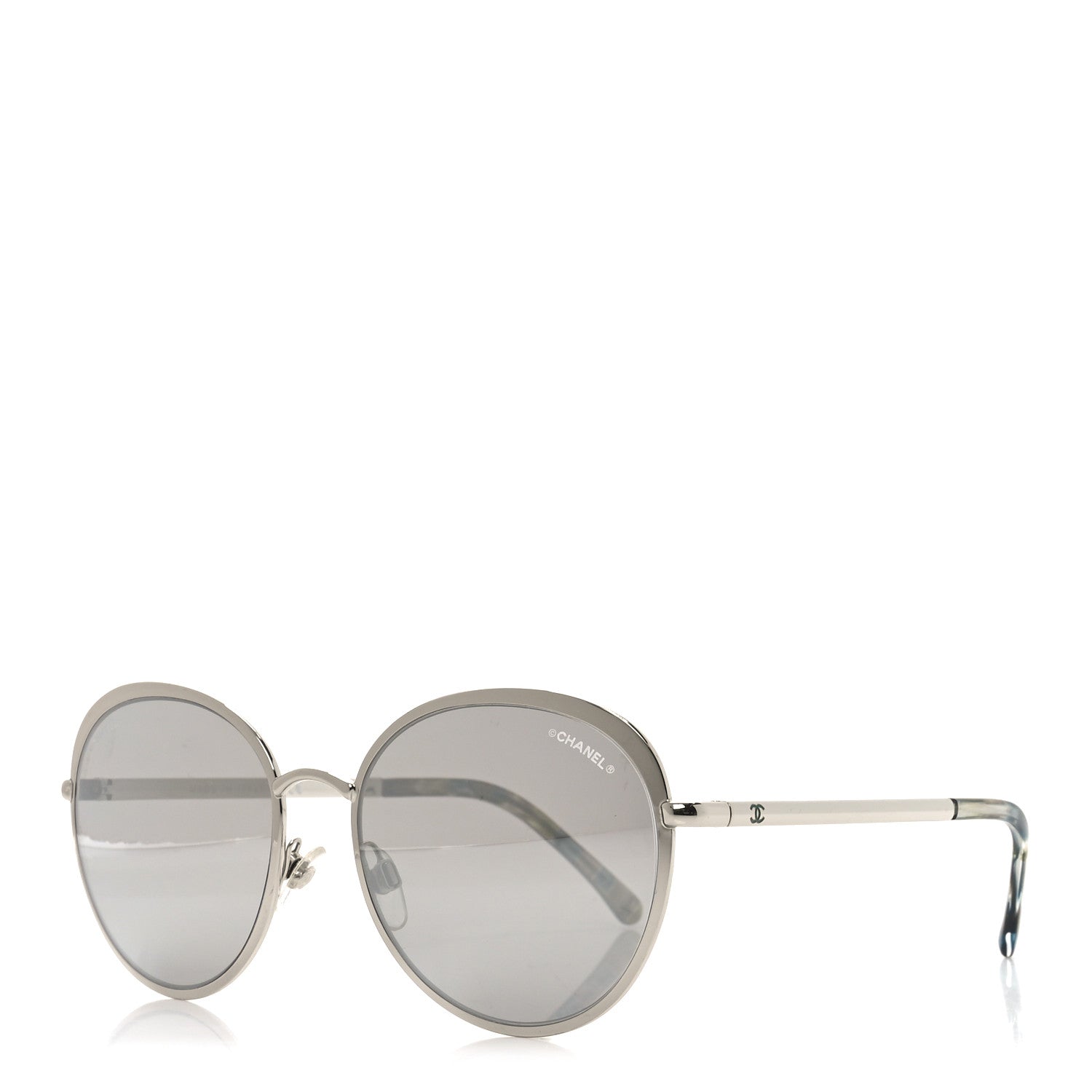 Round Spring Sunglasses 4206 Silver