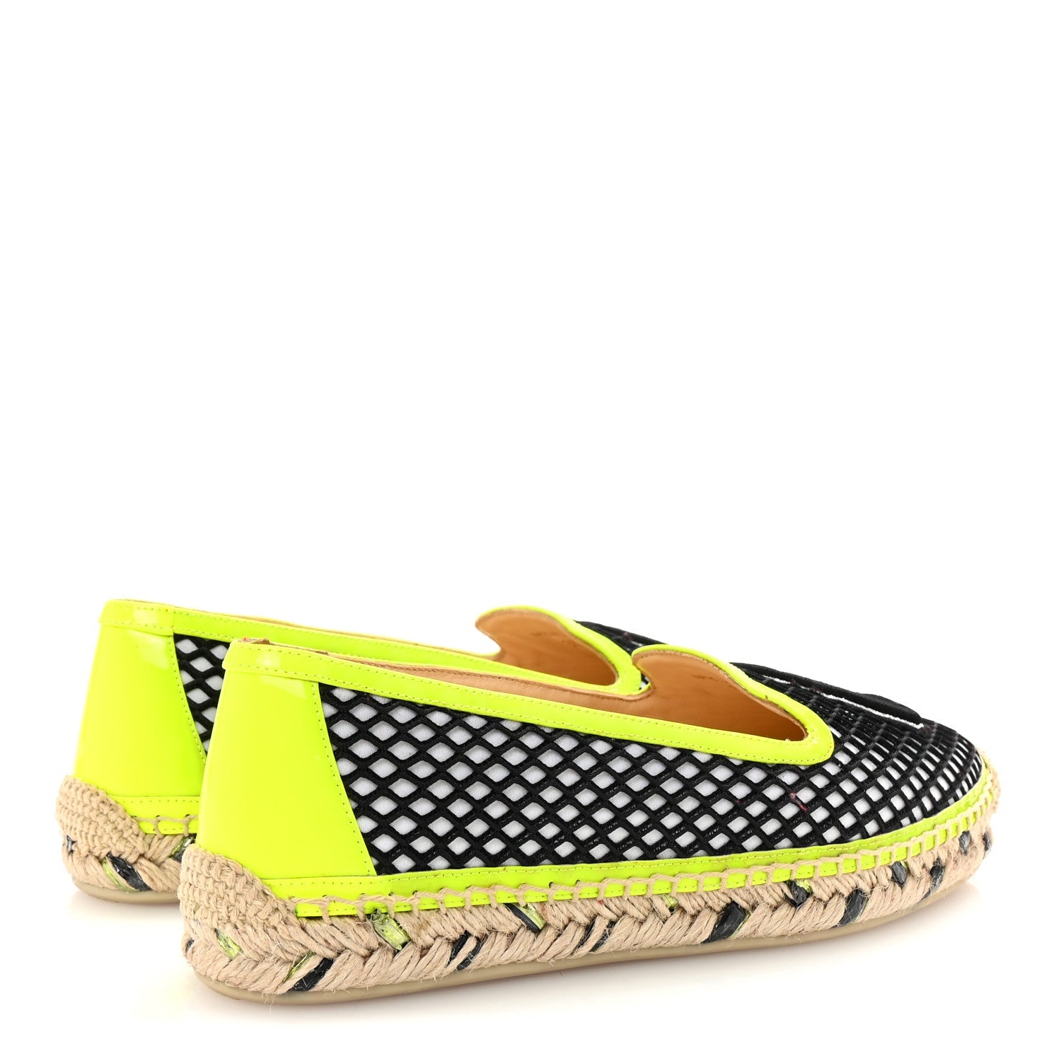 Neo Resille Patent Ivy Espapop Flat Espadrilles 35 White Black