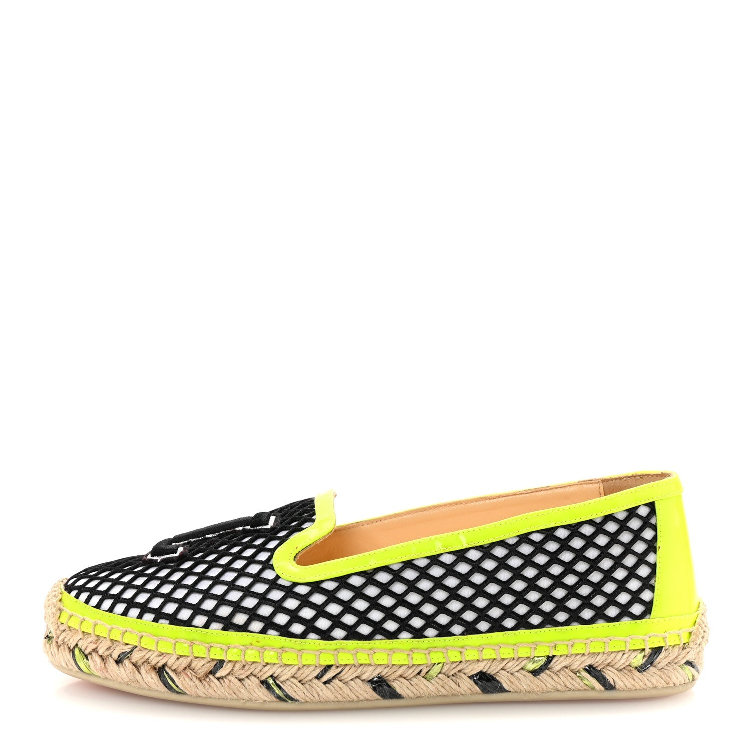 Neo Resille Patent Ivy Espapop Flat Espadrilles 35 White Black