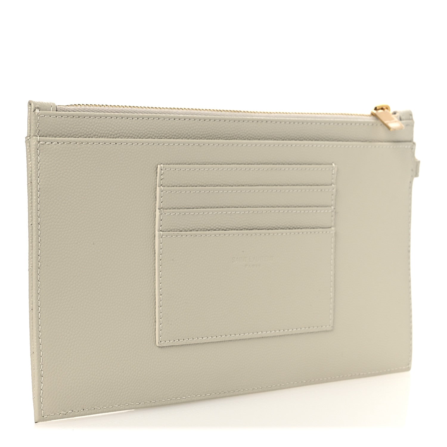 Grain De Poudre Chevron Monogram Bill Pouch Blanc Vintage