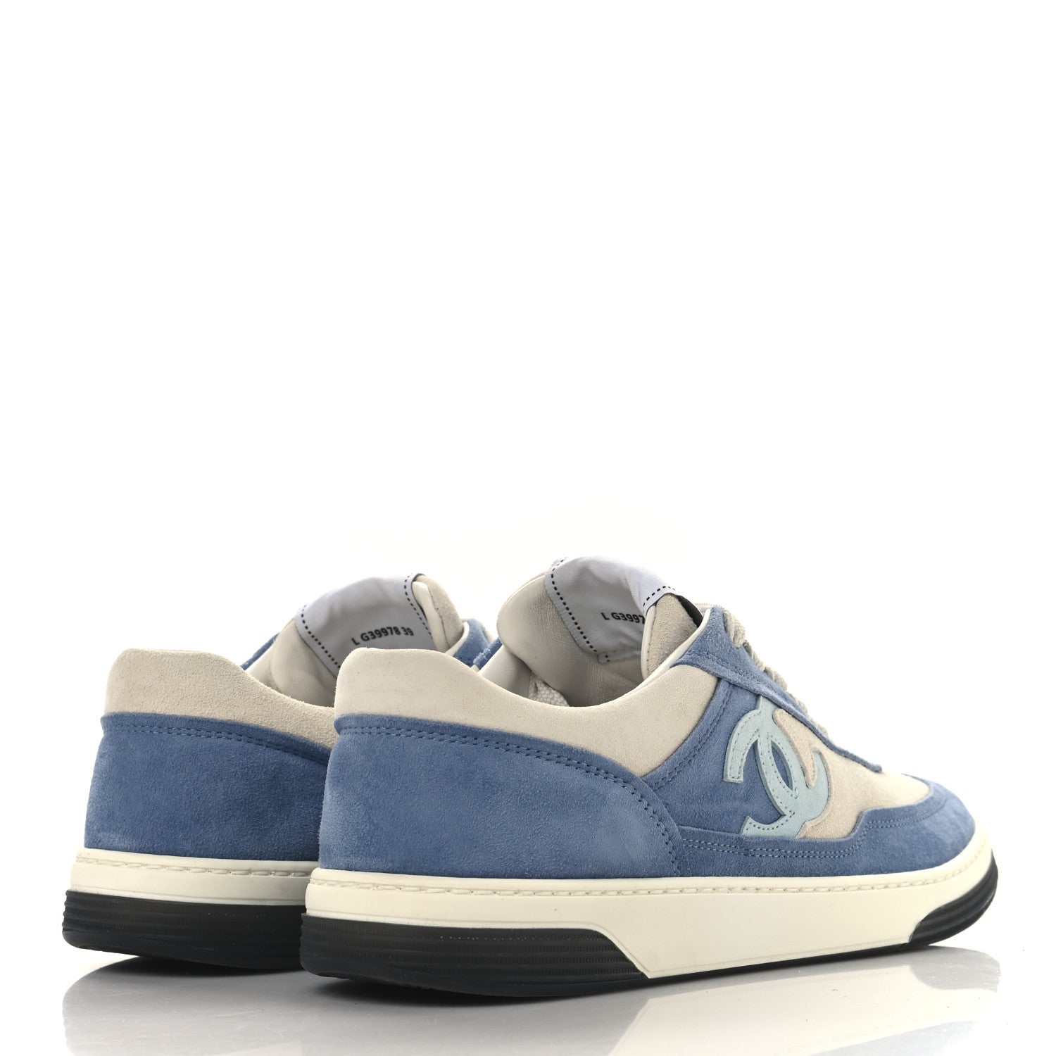 Suede Kidskin Womens CC Sneakers 39 White Blue