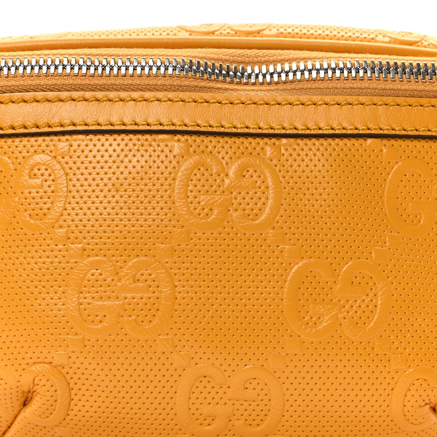Calfskin GG Tennis Embossed Belt Bag Crop