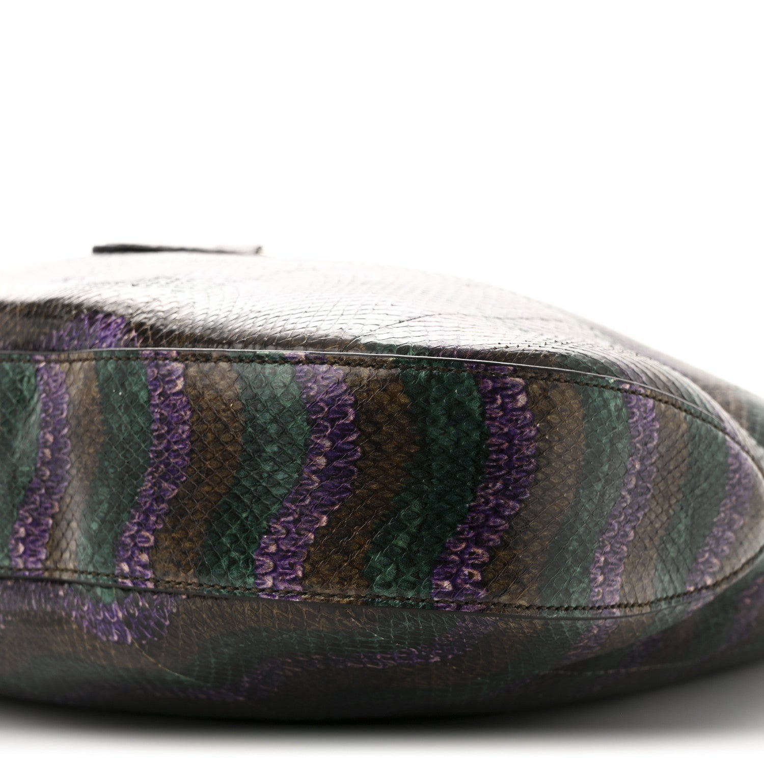 Snakeskin Large Jackie Hobo Green Multicolor