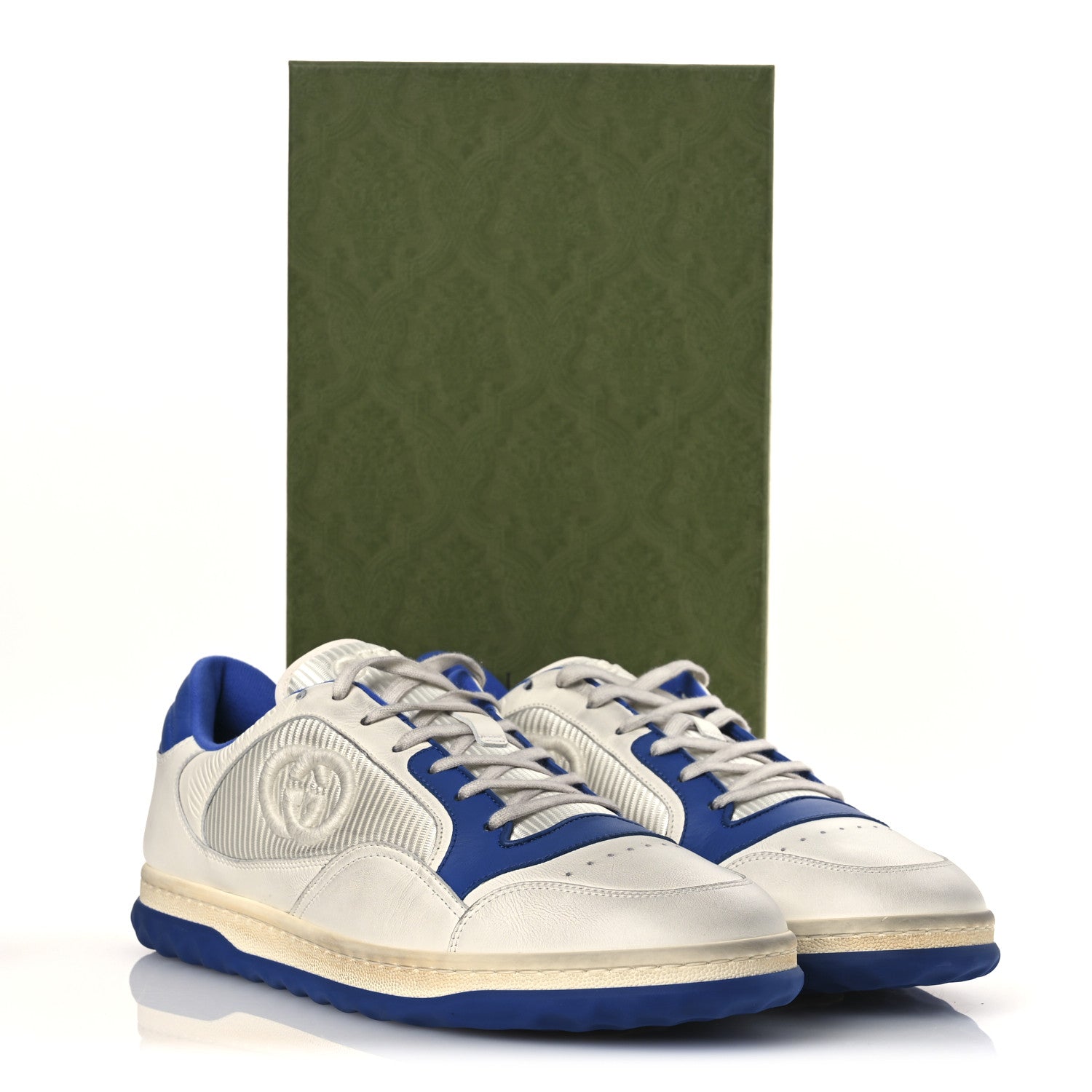 Dali Soft Calfskin Mens Mac80 Sneakers 11.5 Off White Blue