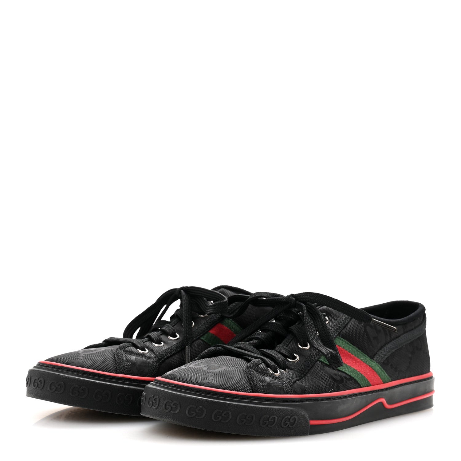 Econyl Nylon Web Monogram Off The Grid Mens 1977 Tennis Sneakers 8.5 Black